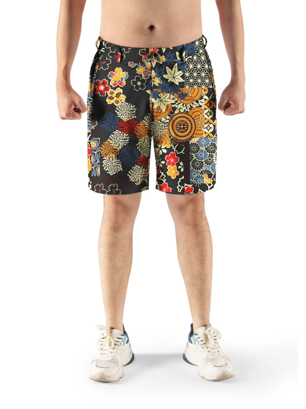 Orionride Unique Gear Flower Cycling Short With 2 Zipper Pockets