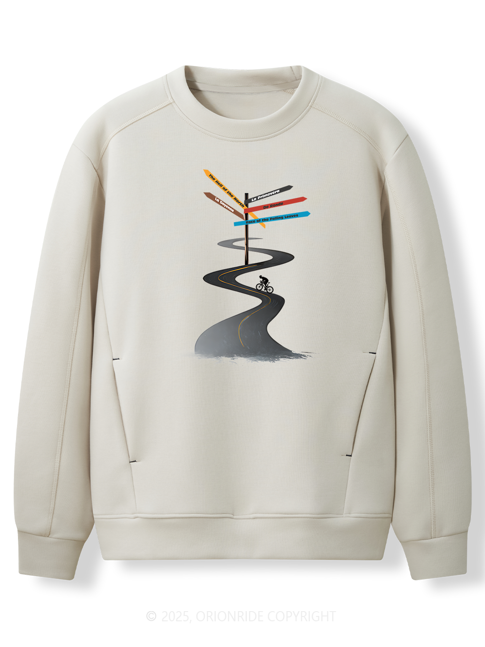 Orionride Direction Sign Women's Long Sleeve Bike Sweatshirt
