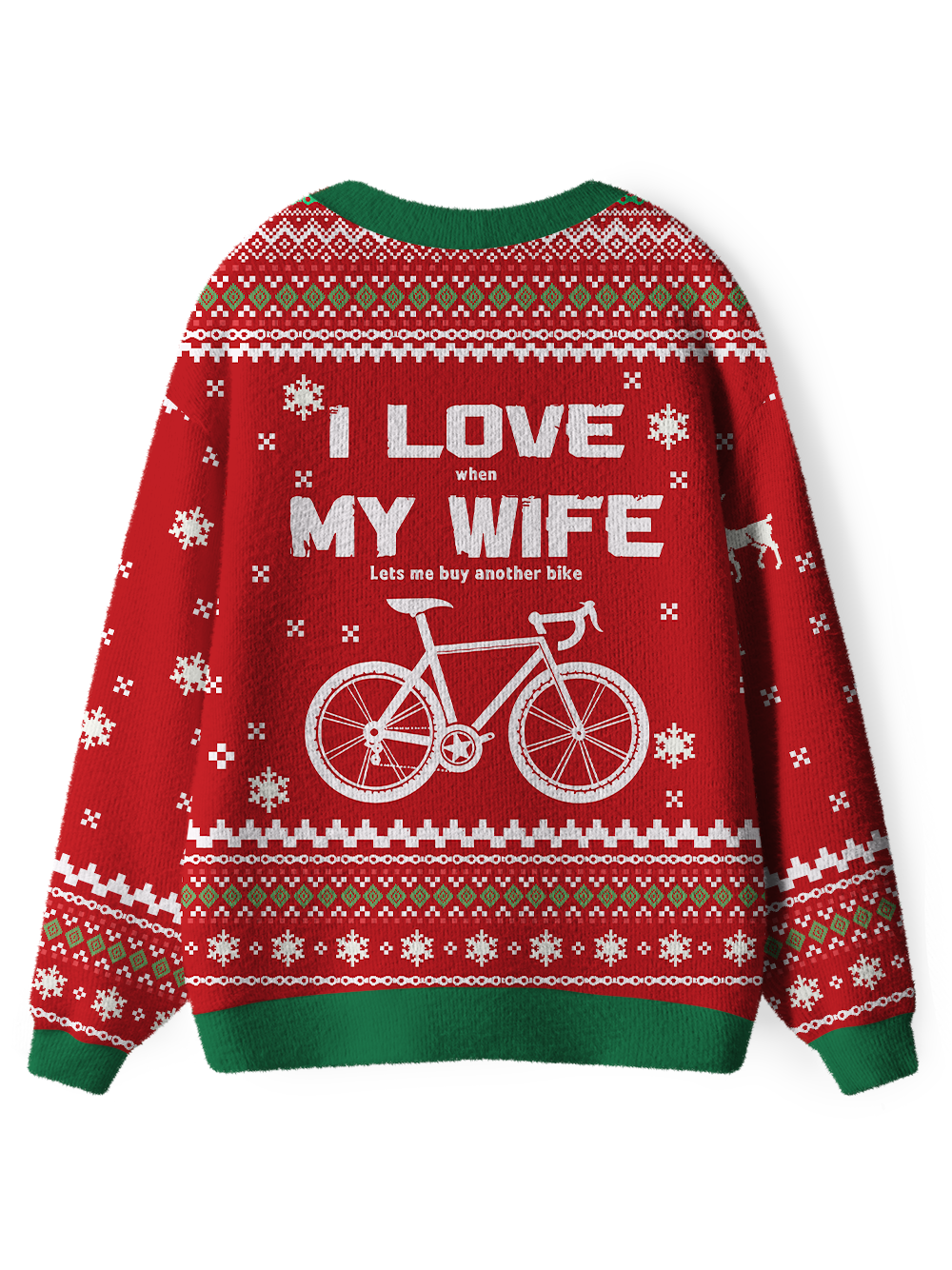 Orionride I Love My Wife Men's Cardigan Knit Sweaters