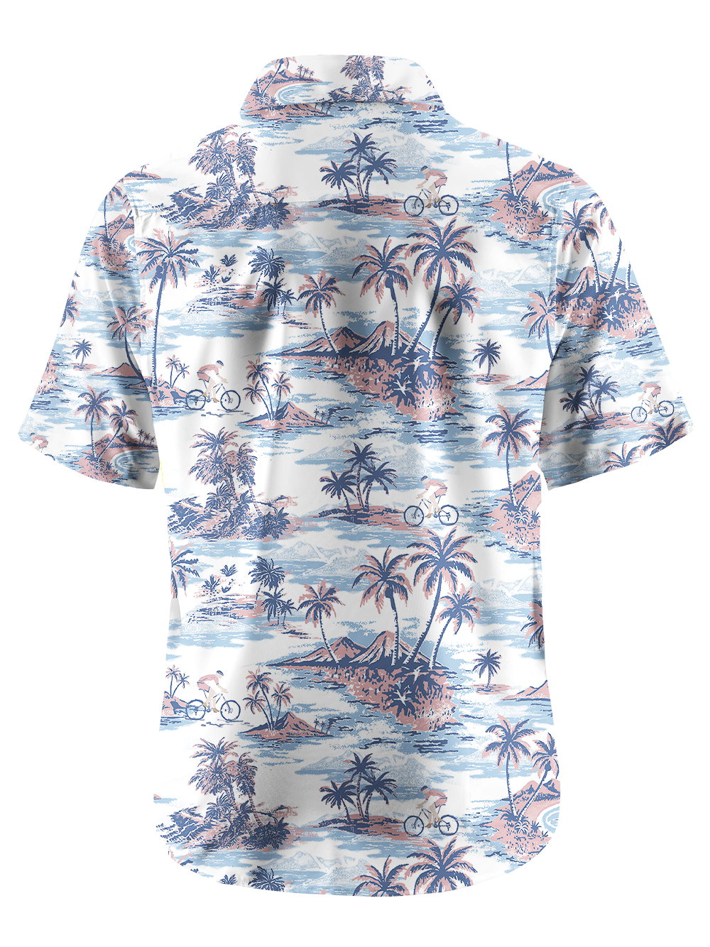 Orionride Dreamy Island Zipper Pockets Ultra Lightweight Short Sleeves Gravel Shirt