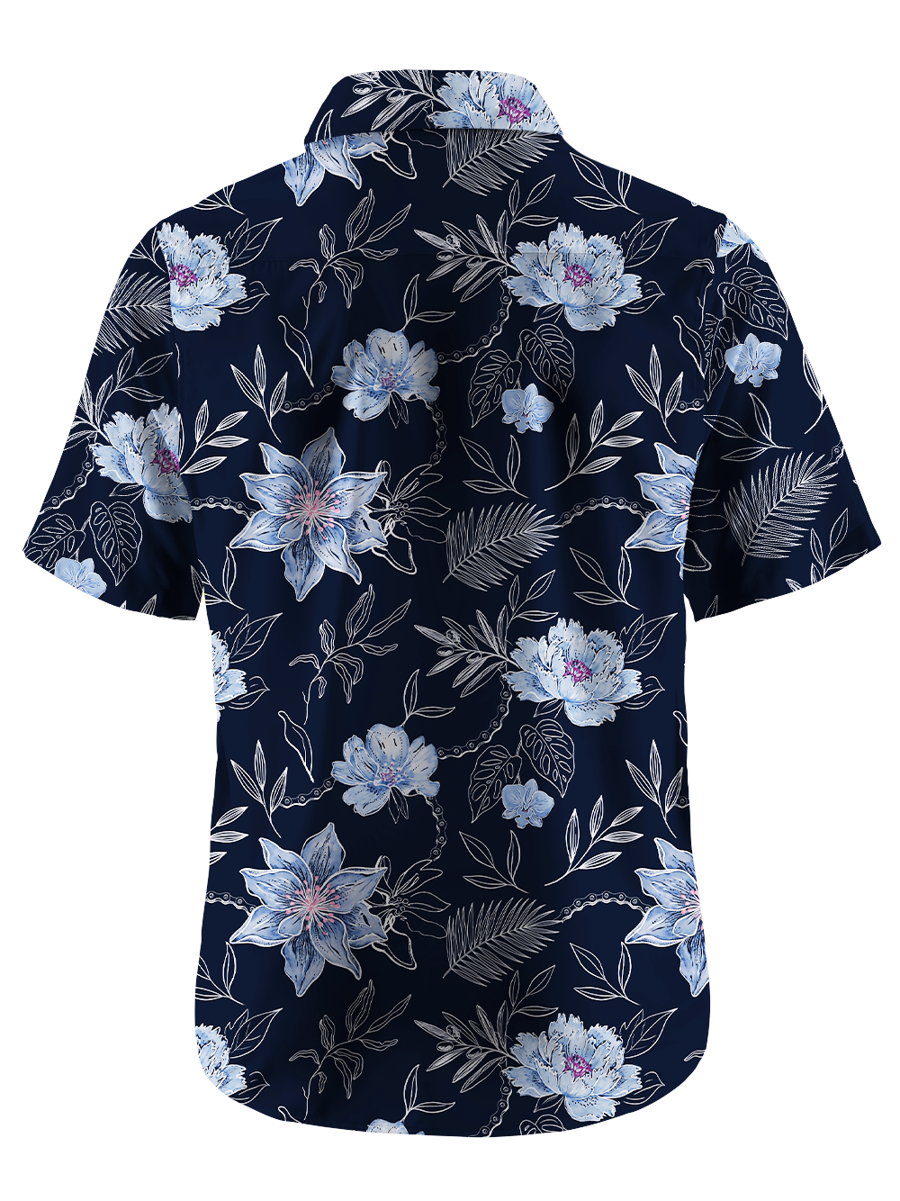 Orionride Midnight Bloom Zipper Pockets Ultra Lightweight Short Sleeves Gravel Shirt