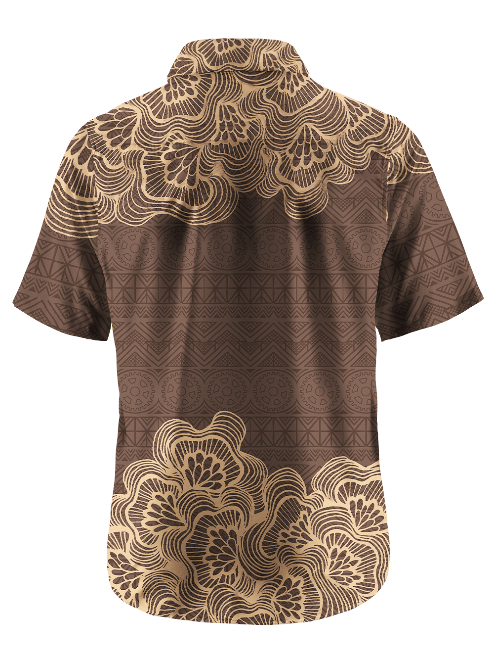 Orionride Floral Shadow Pattern Zipper Pockets Ultra Lightweight Short Sleeves Gravel Shirt