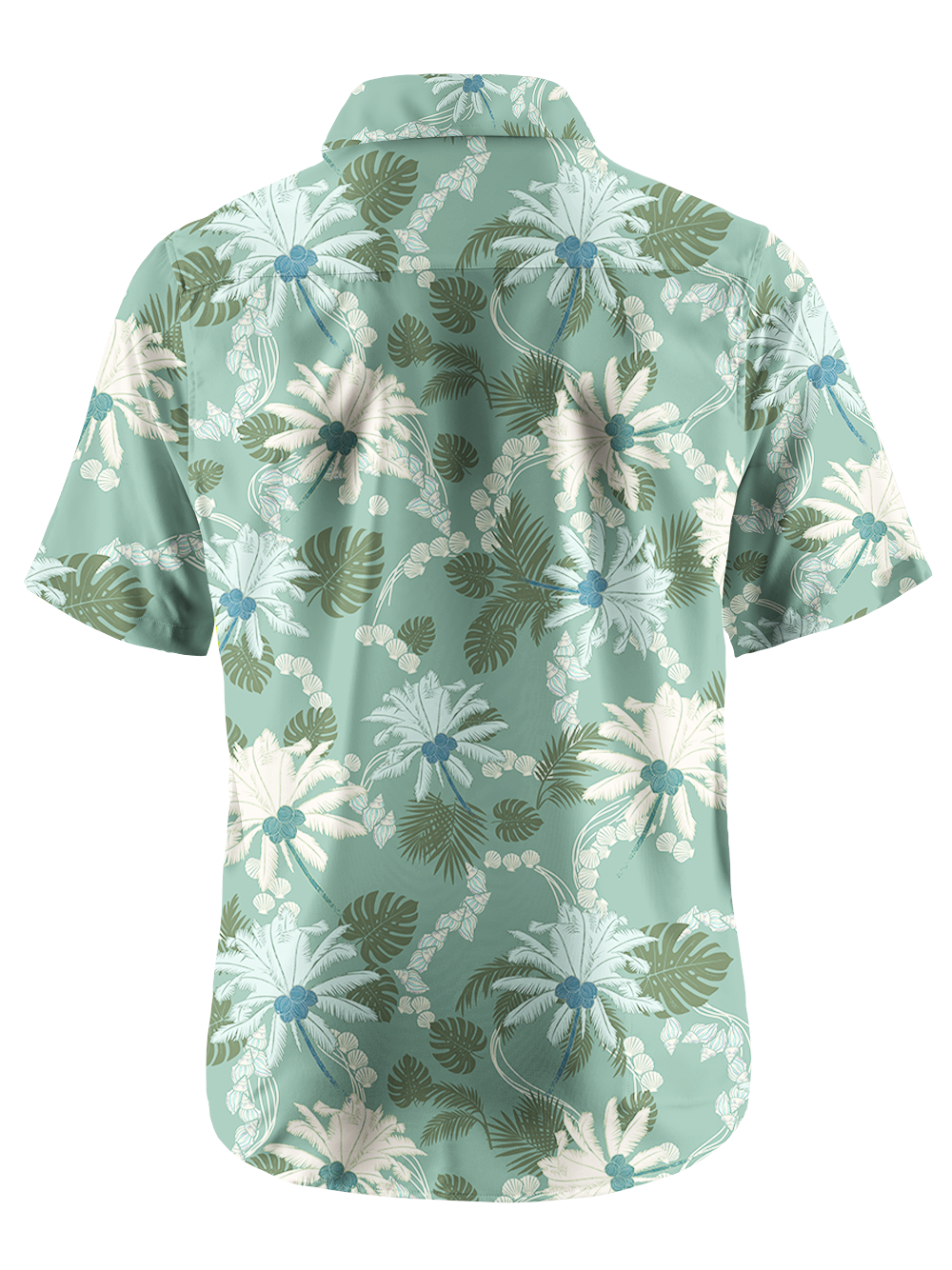 Orionride Coconut Trees Zipper Pockets Ultra Lightweight Short Sleeves Gravel Shirt