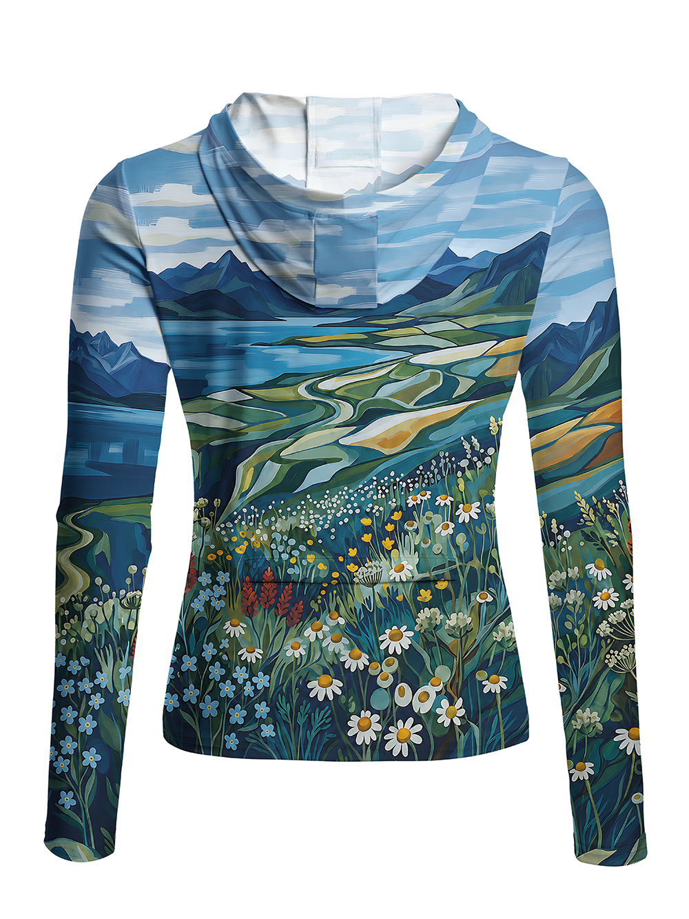 Orionride Wild Bloom Women's Long Sleeve Cycling Hoodie Shirt