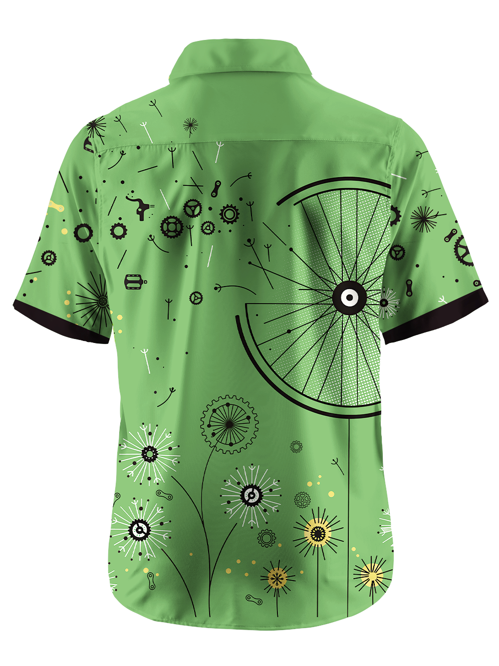 Orionride Mechanical Dandelion Zipper Pockets Ultra Lightweight Short Sleeves Gravel Shirt