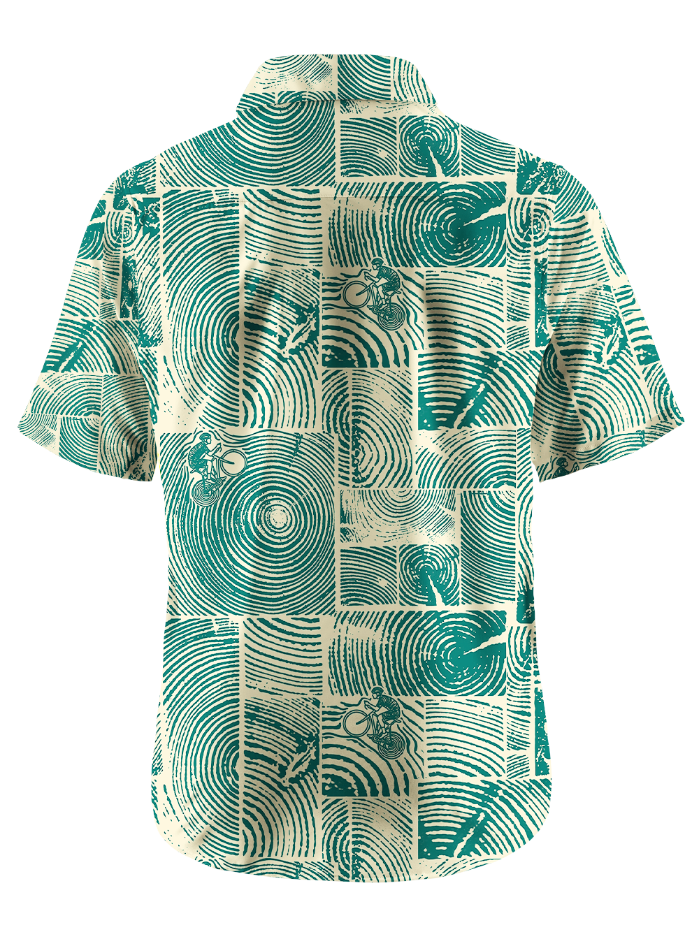 Orionride Tree Rings Zipper Pockets Ultra Lightweight Short Sleeves Gravel Shirt