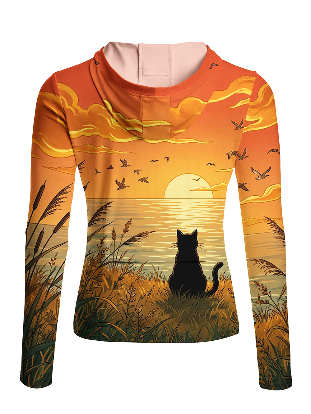 Orionride Golden Wait Women's Long Sleeve Cycling Hoodie Shirt