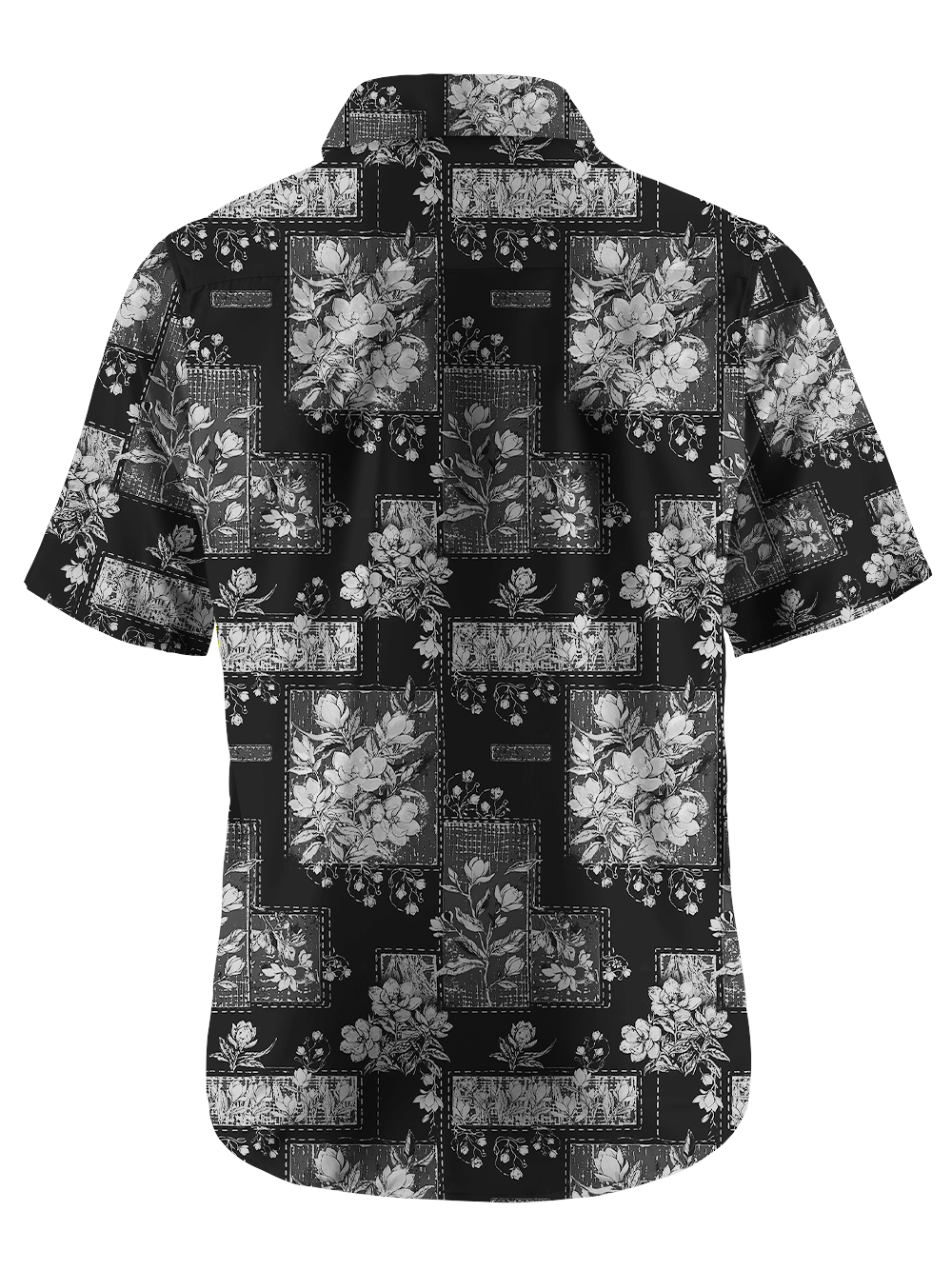 Orionride Flower Arrangement Zipper Pockets Ultra Lightweight Short Sleeves Gravel Shirt