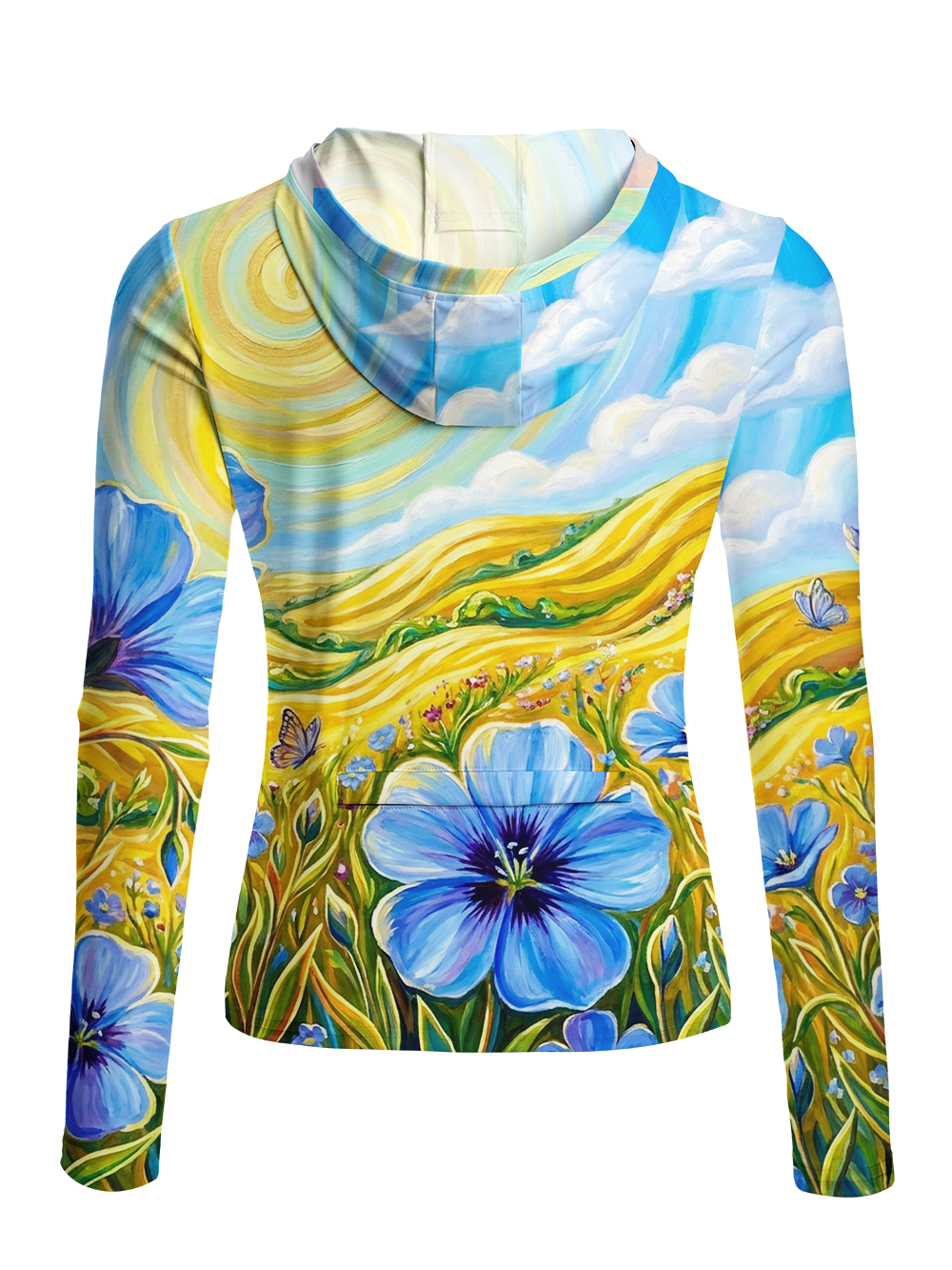 Orionride Vortex Sun Women's Long Sleeve Cycling Hoodie Shirt