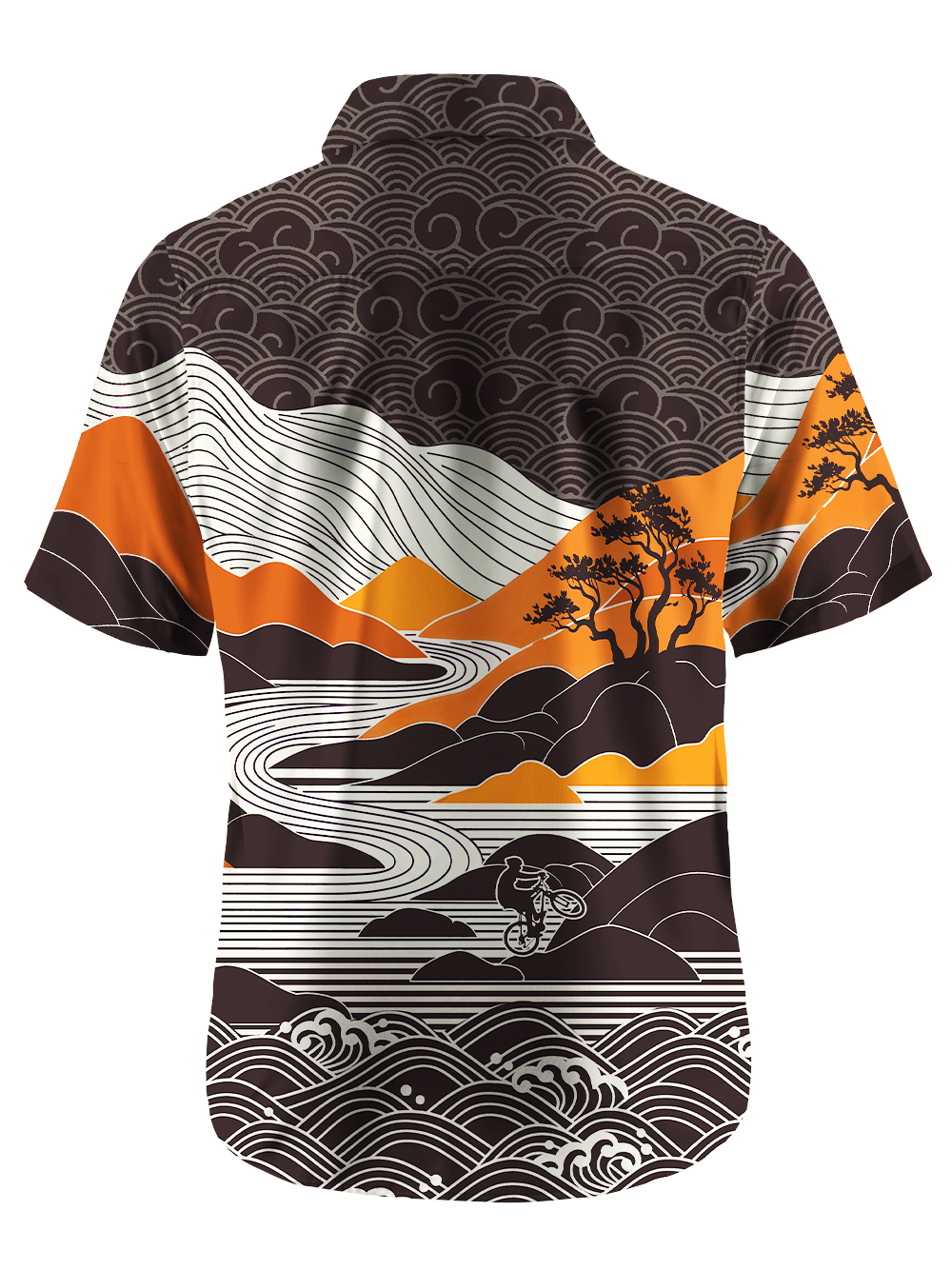 Orionride Wave Mountain Ride Zipper Pockets Ultra Lightweight Short Sleeves Gravel Shirt