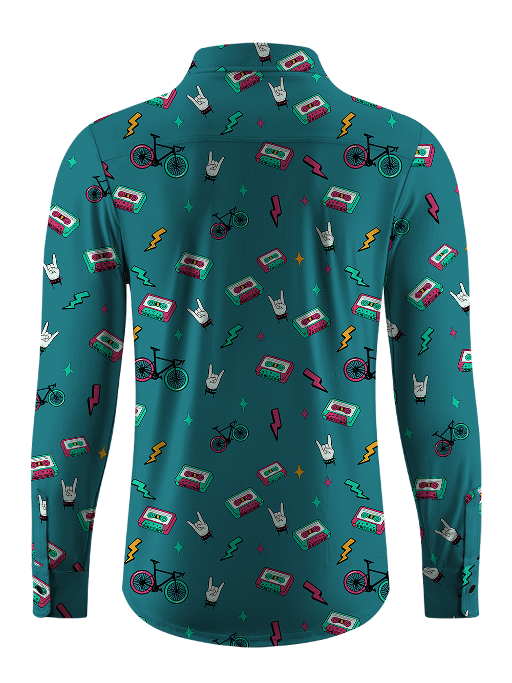 Orionride Vintage Music Men's Stretchy Breathable Long Sleeve Gravel Shirt