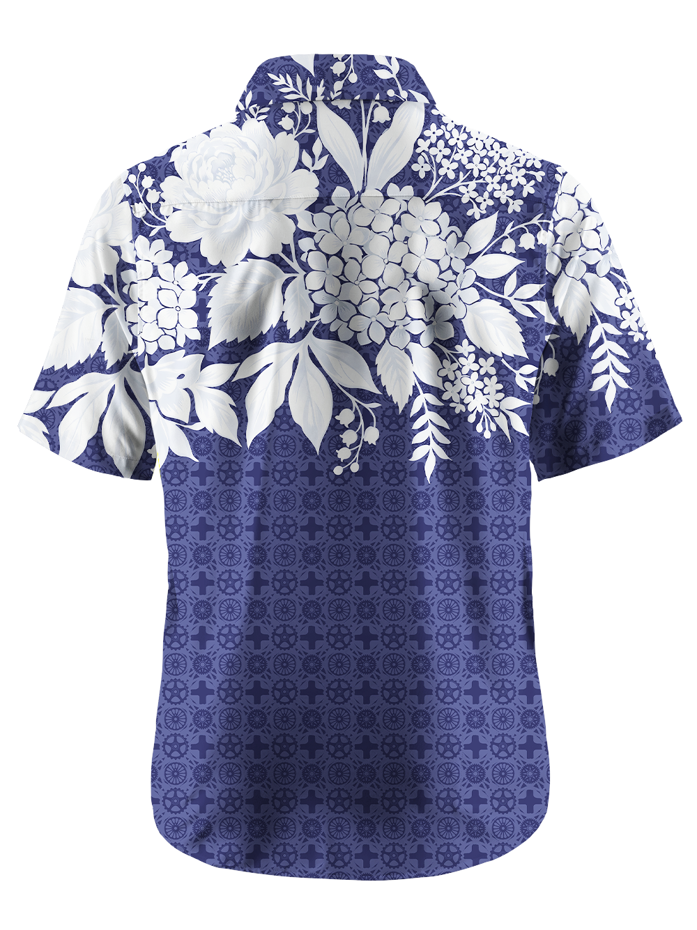 Orionride Geometric Floral Patchwork Zipper Pockets Ultra Lightweight Short Sleeves Gravel Shirt