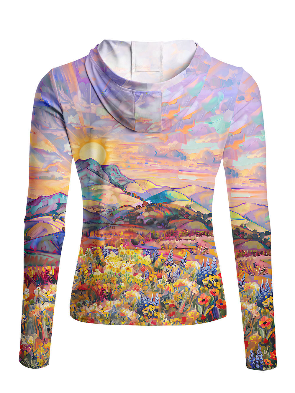 Orionride Sunset Pulse Women's Long Sleeve Cycling Hoodie Shirt
