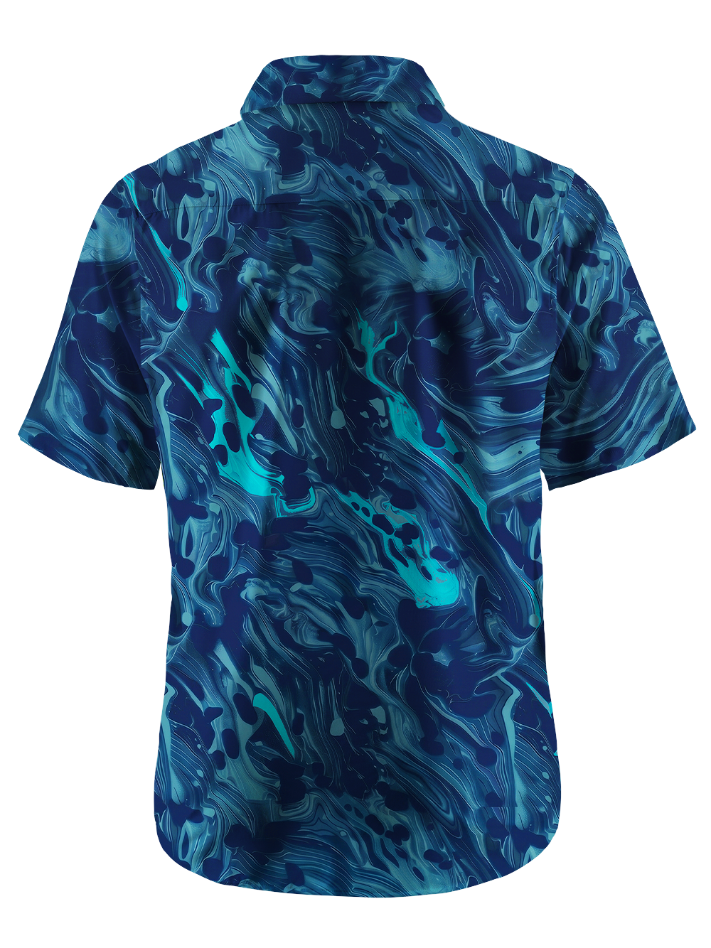 Orionride Fluid Art Zipper Pockets Ultra Lightweight Short Sleeves Gravel Shirt