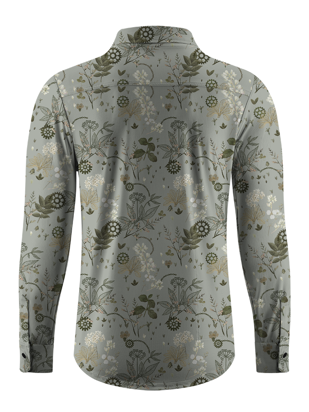 Orionride Withered Leaves Men's Stretchy Breathable Long Sleeve Gravel Shirt