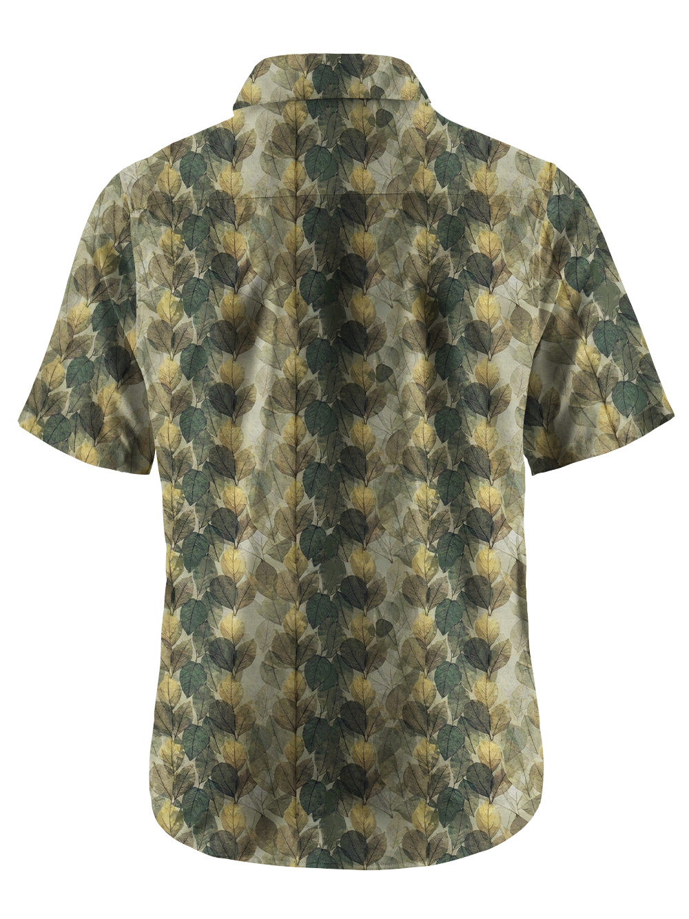 Orionride Double Shadows Of Leaves Zipper Pockets Ultra Lightweight Short Sleeves Gravel Shirt