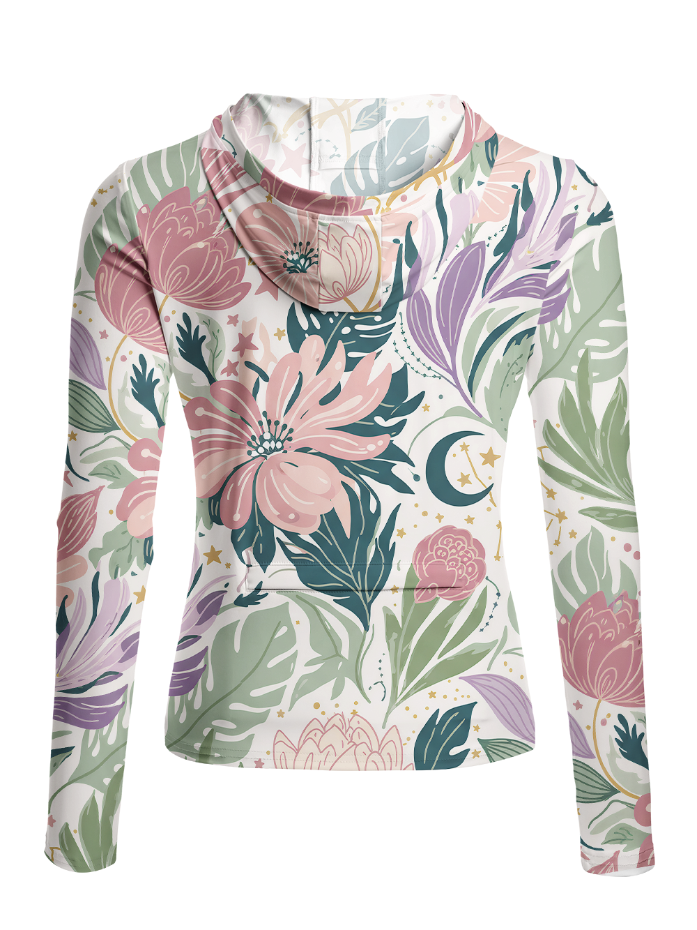 Orionride Abundant Flowers Women's Long Sleeve Cycling Hoodie Shirt