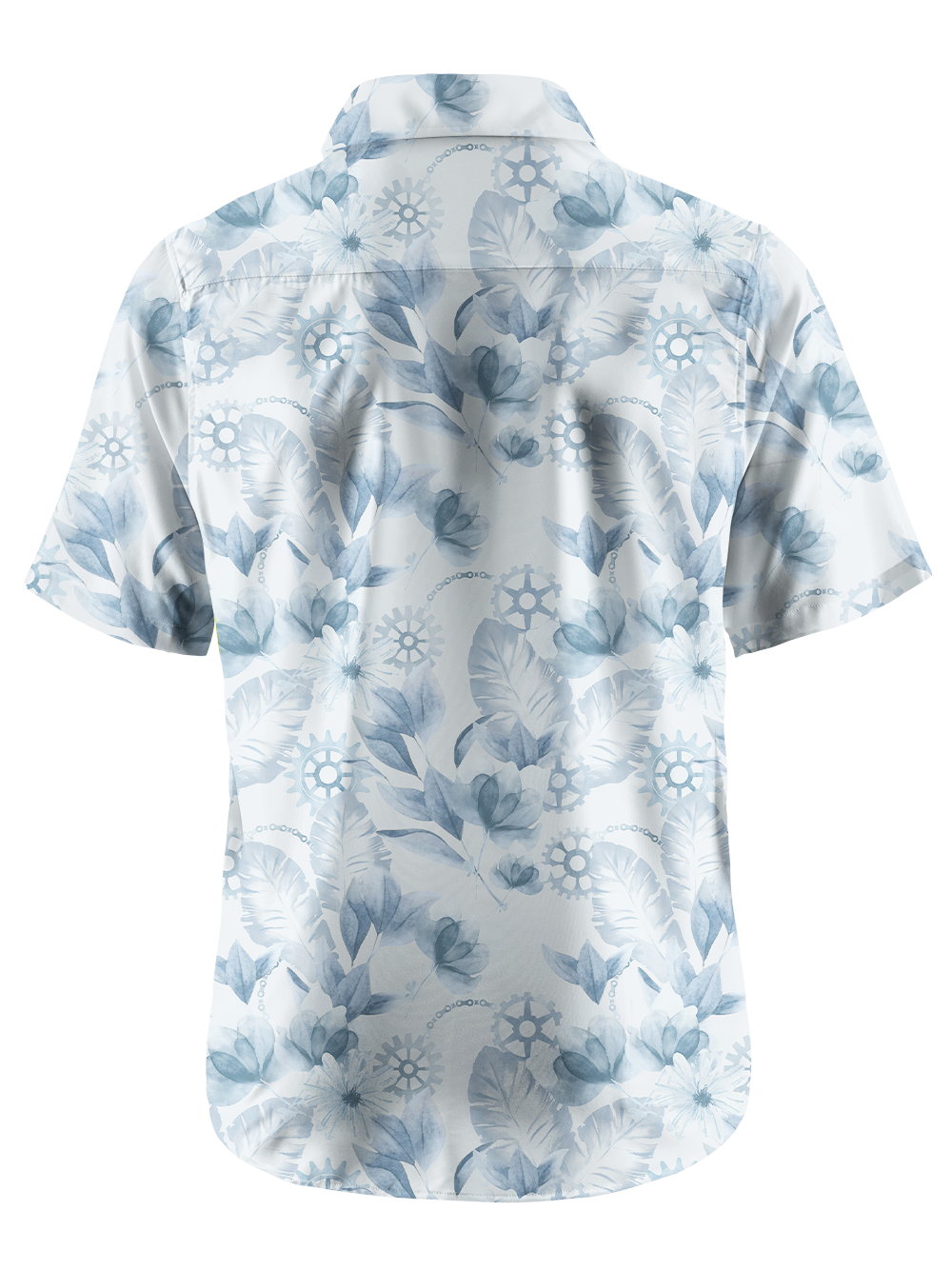 Orionride Ink Flower Zipper Pockets Ultra Lightweight Short Sleeves Gravel Shirt