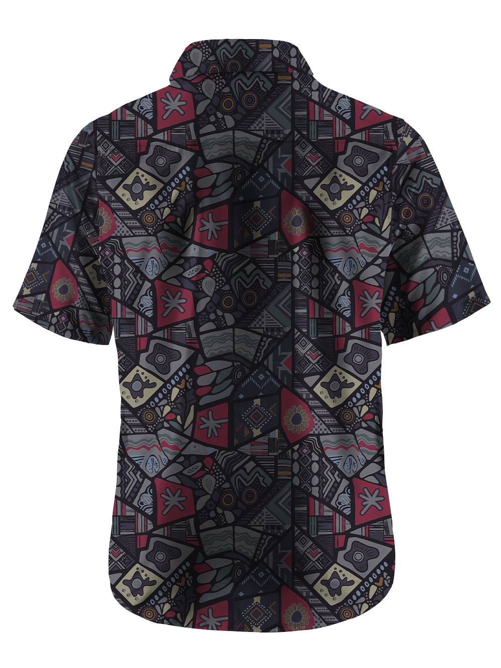 Orionride Tribal Tile Zipper Pockets Ultra Lightweight Short Sleeves Gravel Shirt