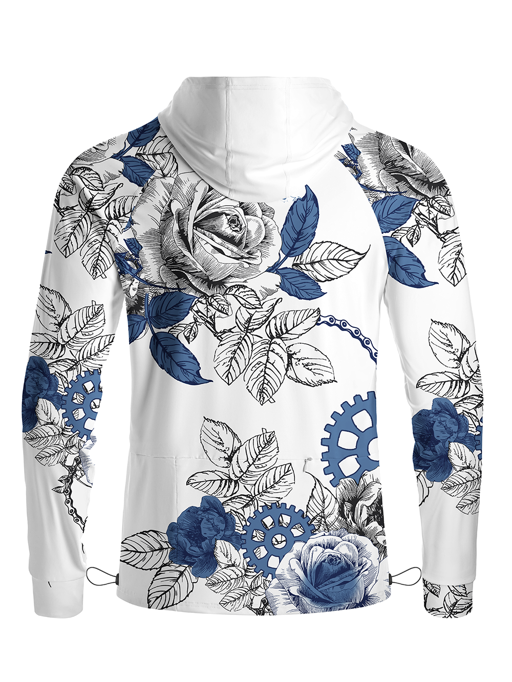 Orionride Blooming Roses Long Sleeve Cycling Hoodie Shirt
