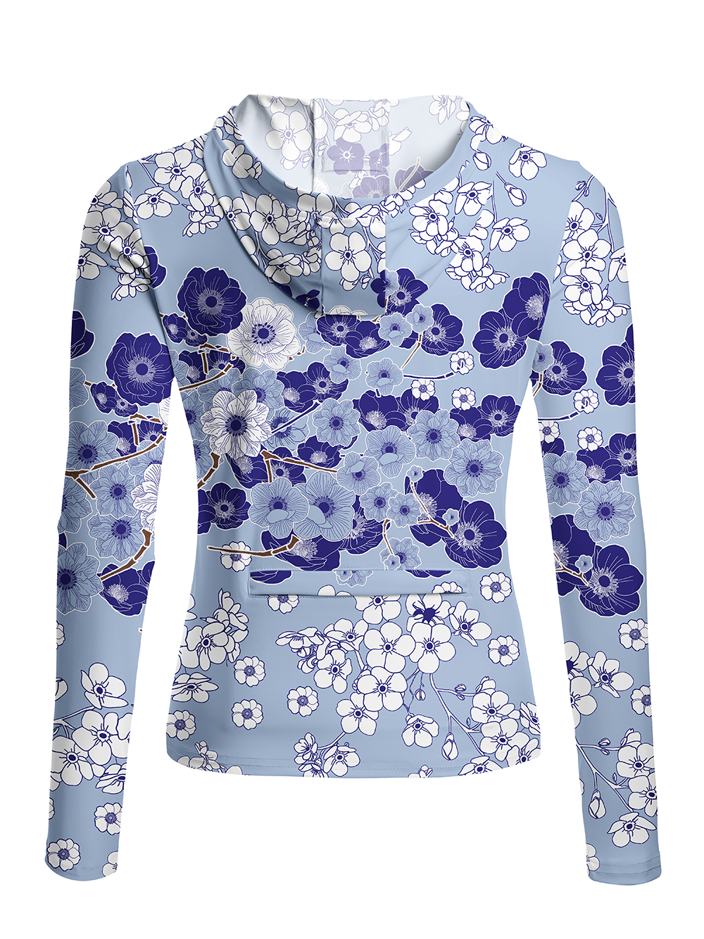 Orionride Breezy Petals Women's Long Sleeve Cycling Hoodie Shirt