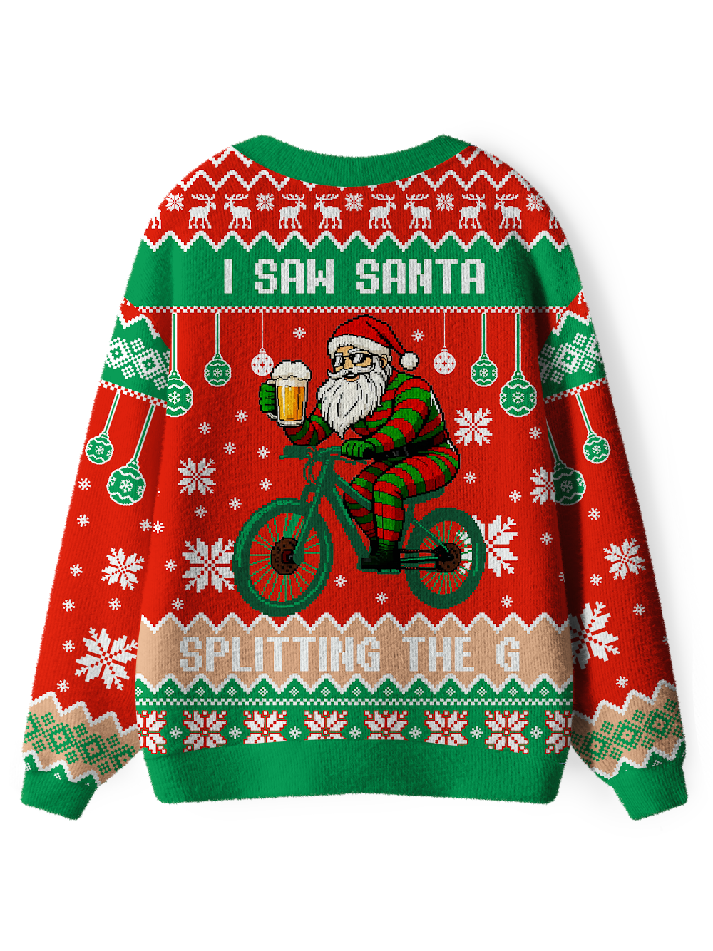 Orionride Santa Claus Men's Cardigan Knit Sweaters