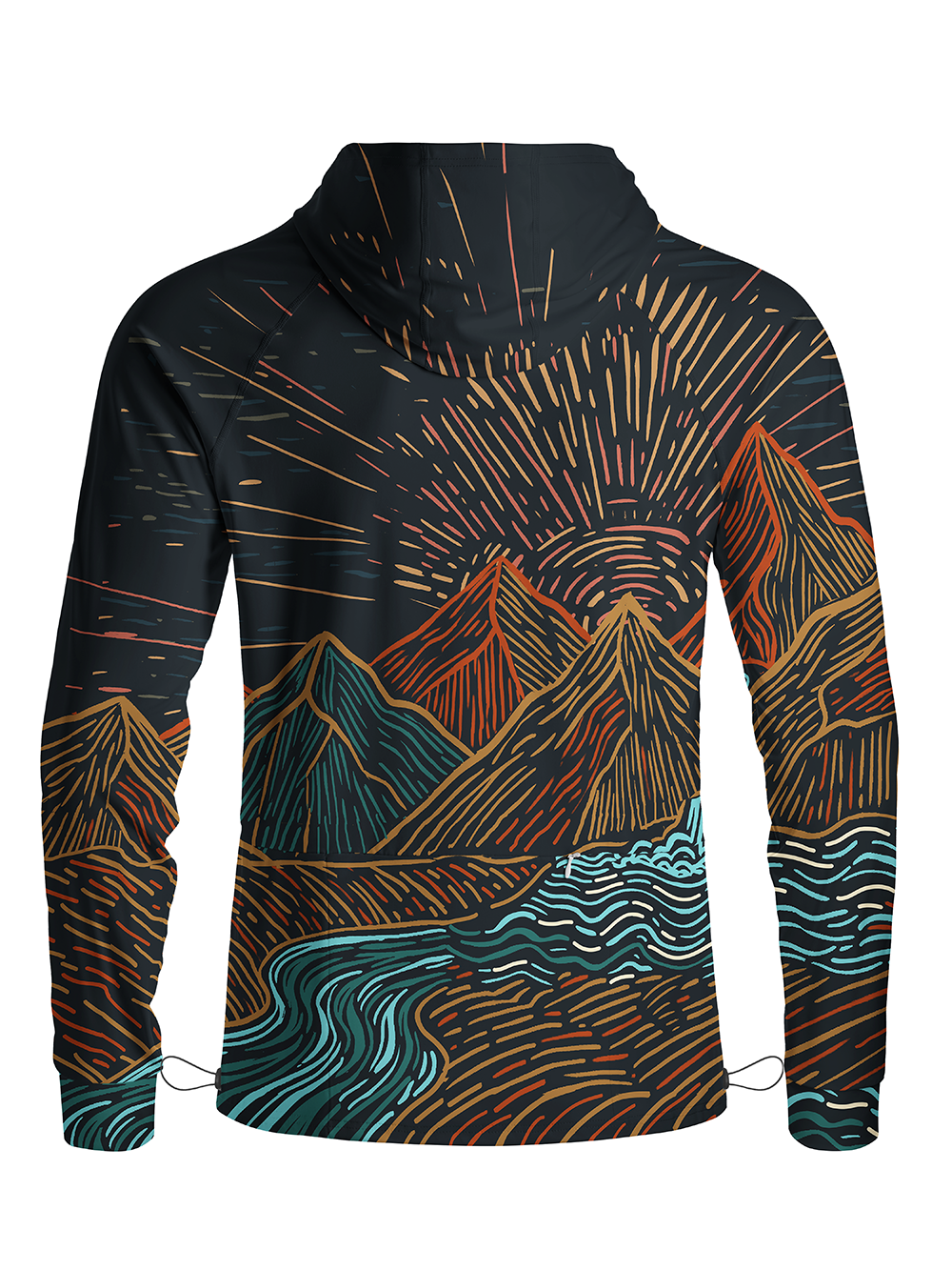 Orionride Sunrise Light Long Sleeve Cycling Hoodie Shirt