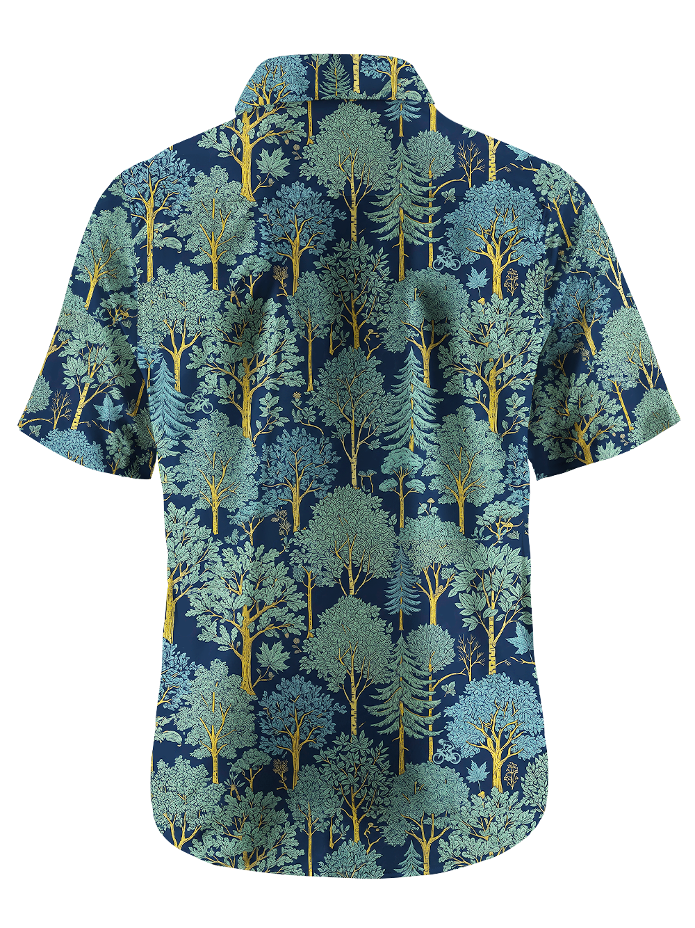 Orionride Deciduous Trees Zipper Pockets Ultra Lightweight Short Sleeves Gravel Shirt