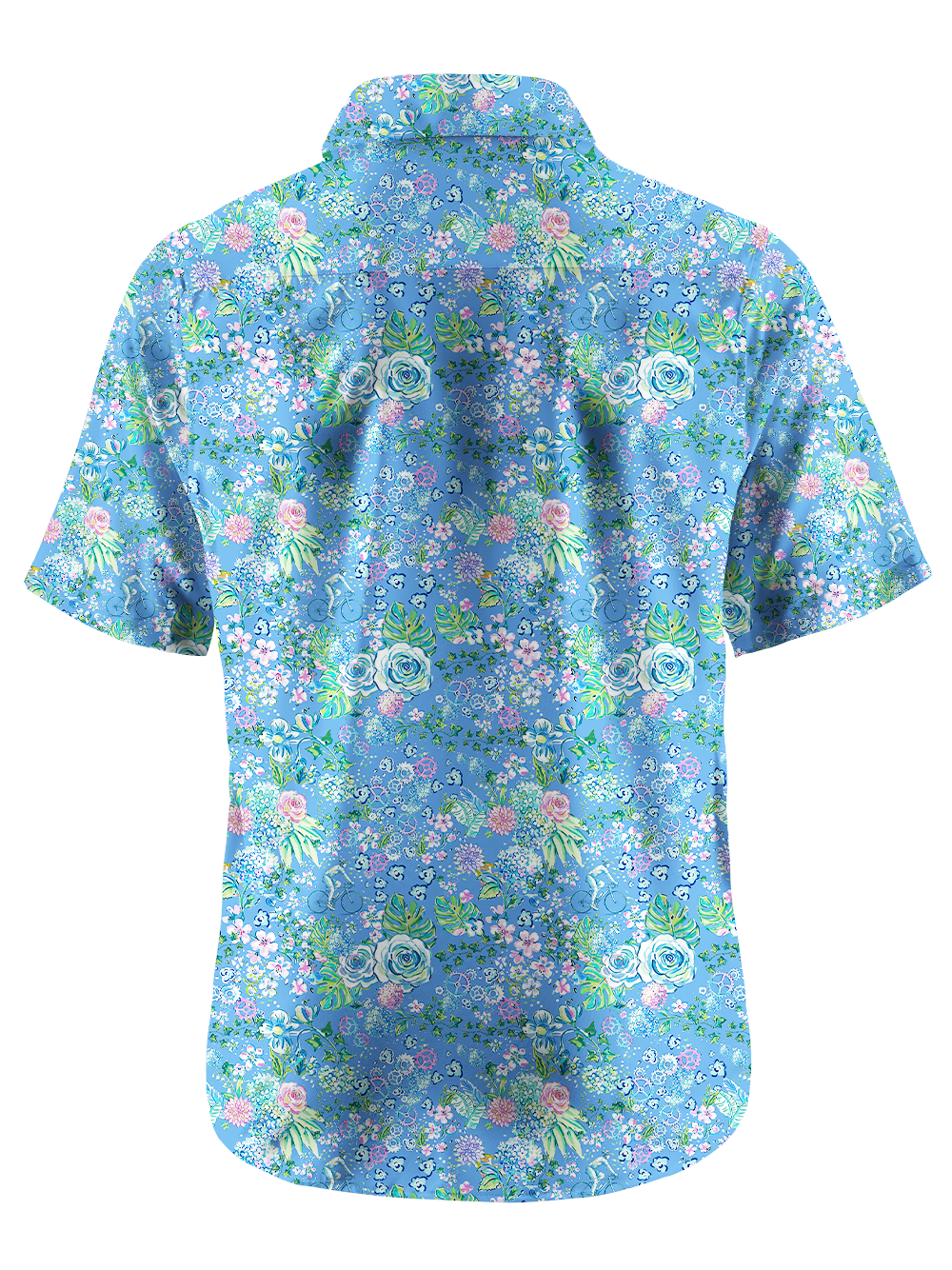 Orionride Whispering Roses Zipper Pockets Ultra Lightweight Short Sleeves Gravel Shirt