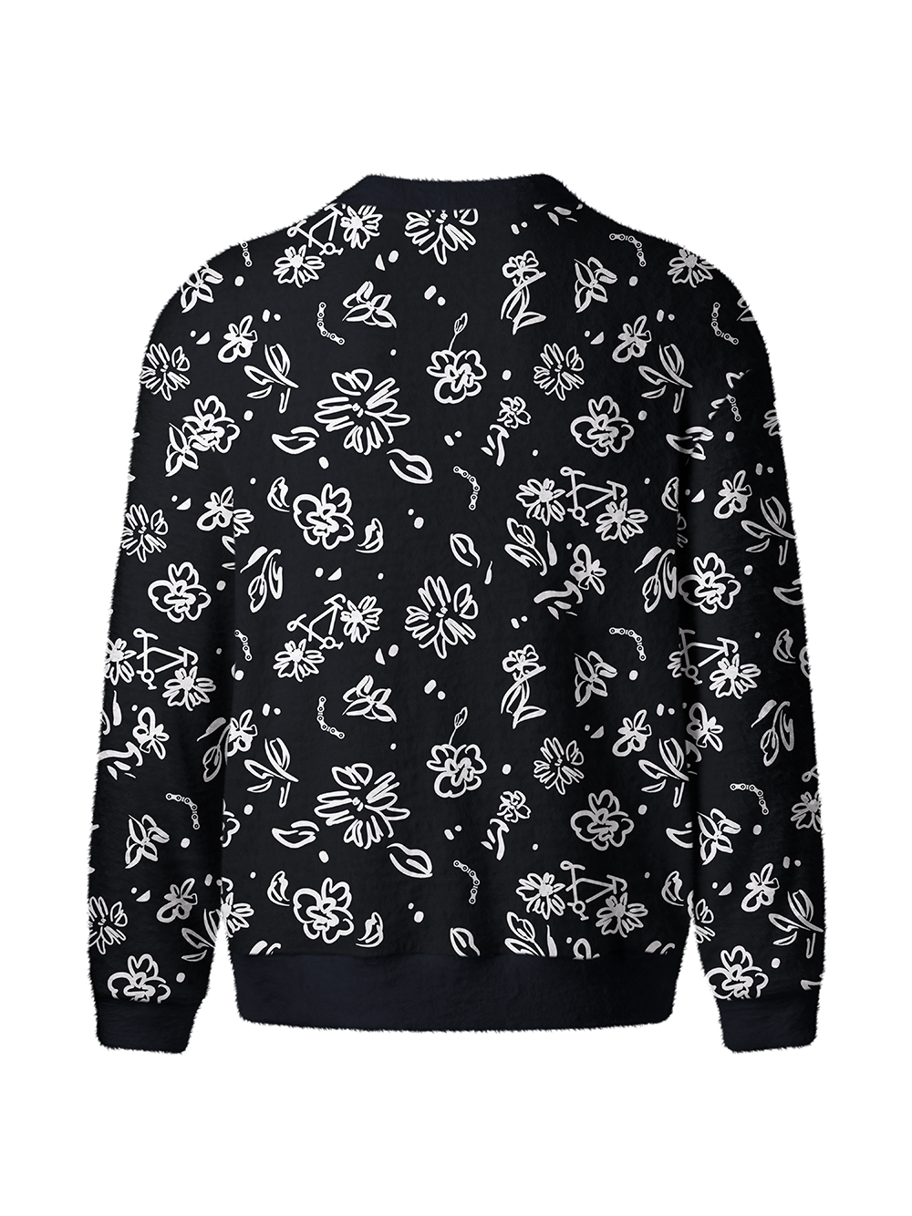 Orionride Line Flower Bicycle Men's Cardigan Knit Sweaters