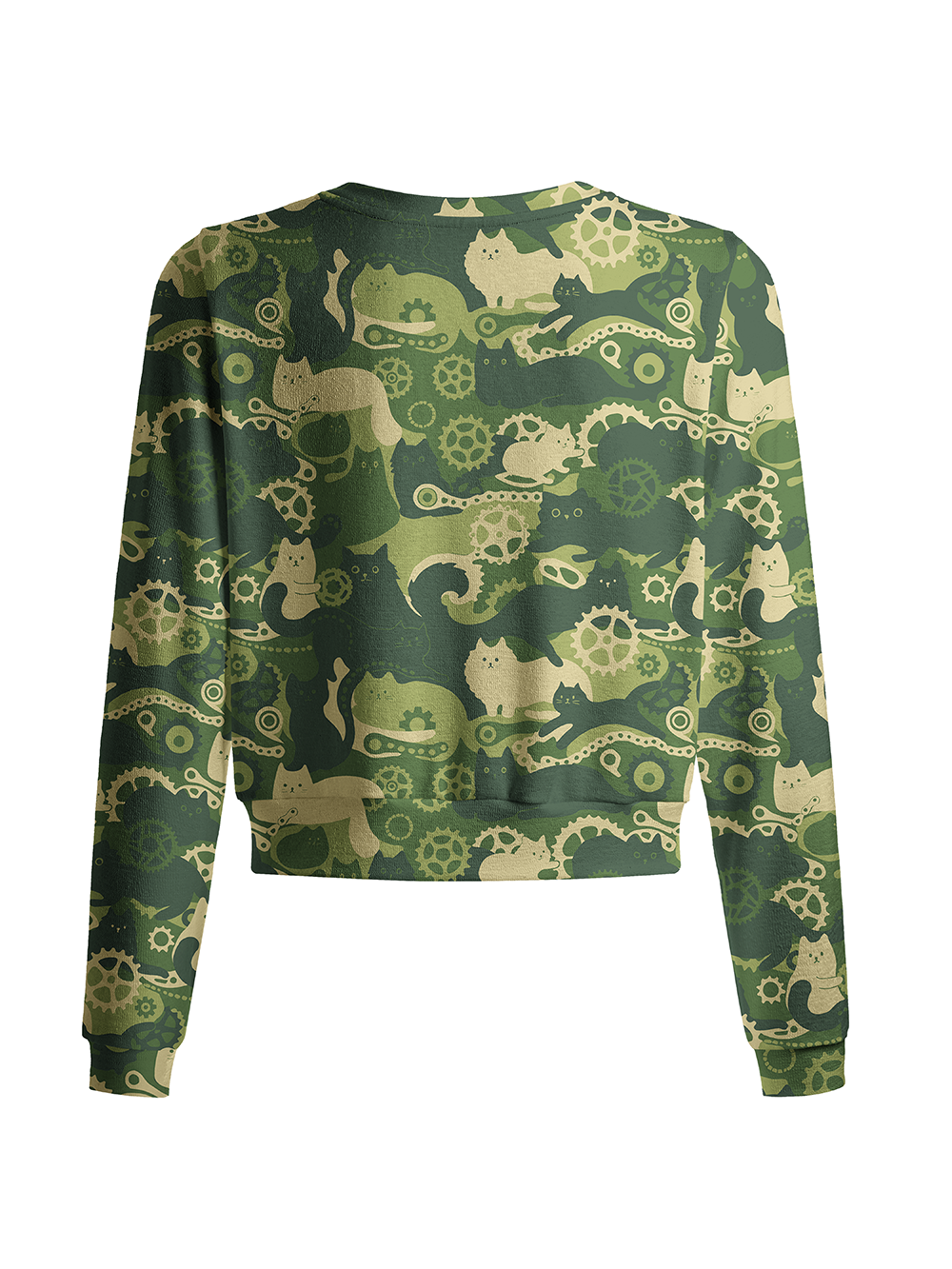 Orionride Cat Playing With Gears Women's Knitted Cardigan