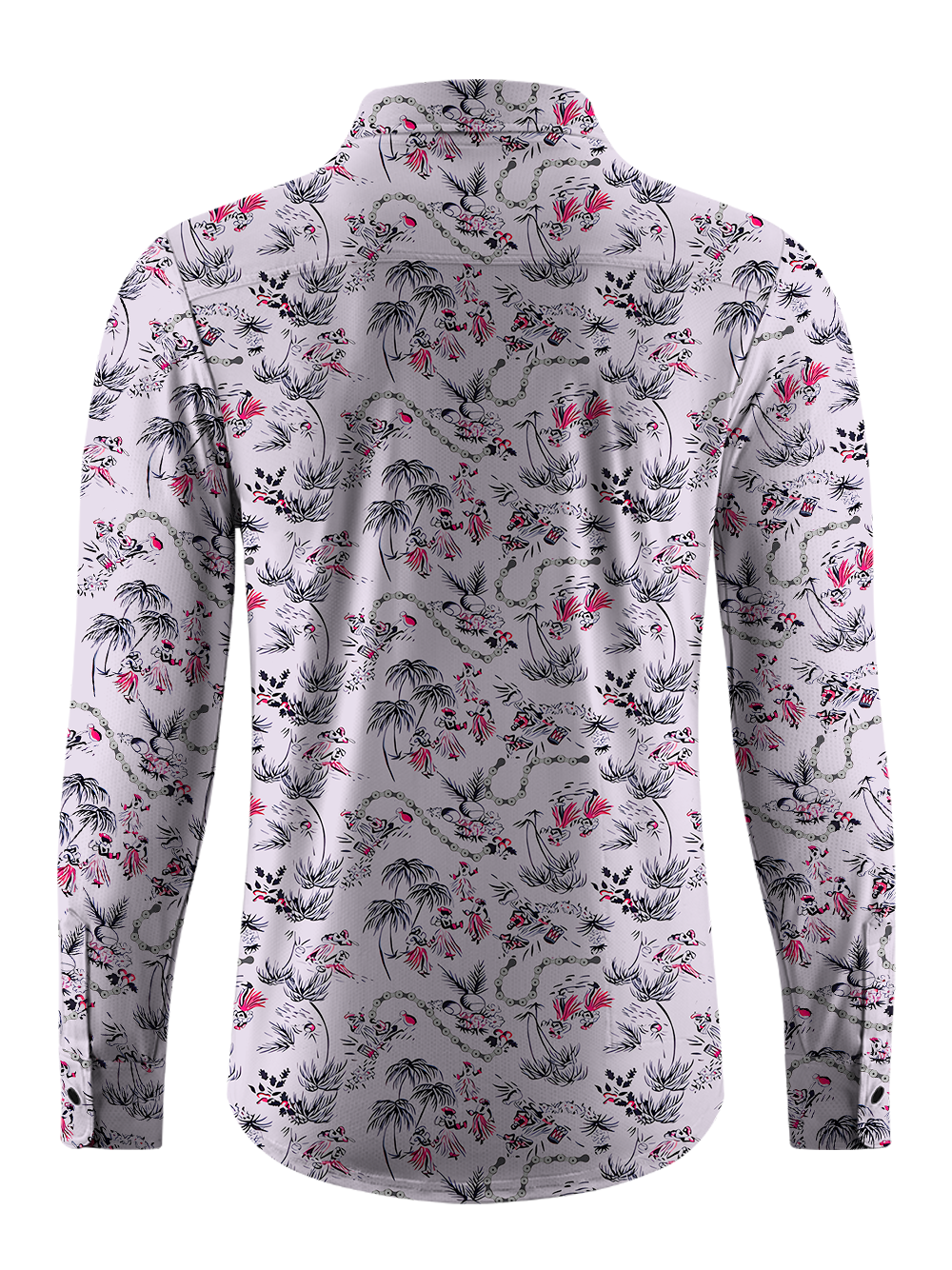 Orionride Chain And Flowers Men's Stretchy Breathable Long Sleeve Gravel Shirt