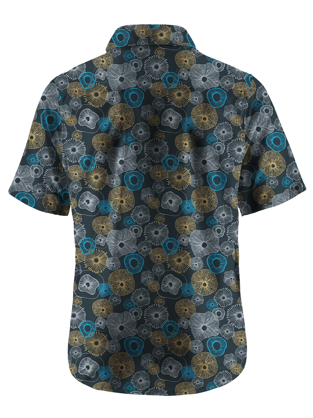 Orionride Expanded Mushrooms Zipper Pockets Ultra Lightweight Short Sleeves Gravel Shirt