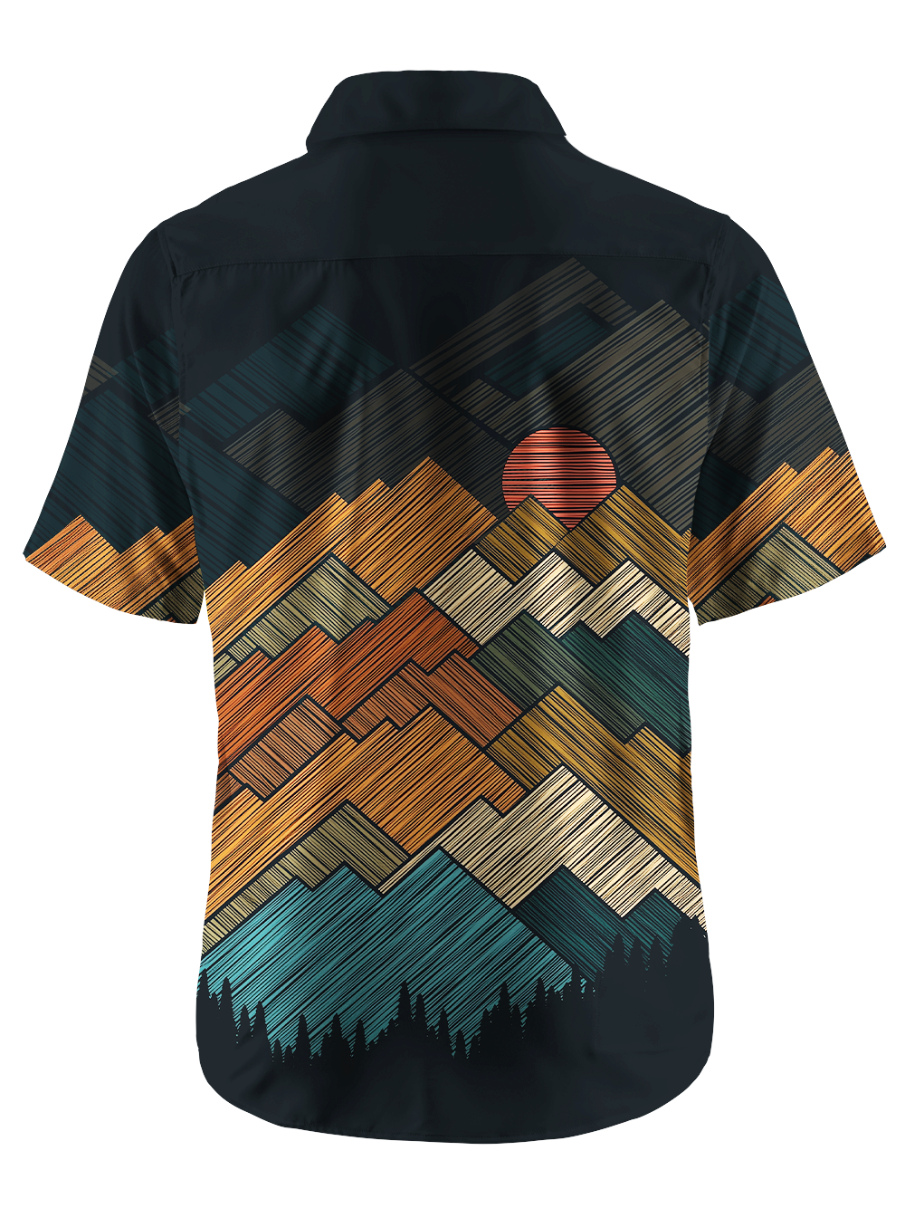 Orionride Draw Mountain Peaks Zipper Pockets Ultra Lightweight Short Sleeves Gravel Shirt