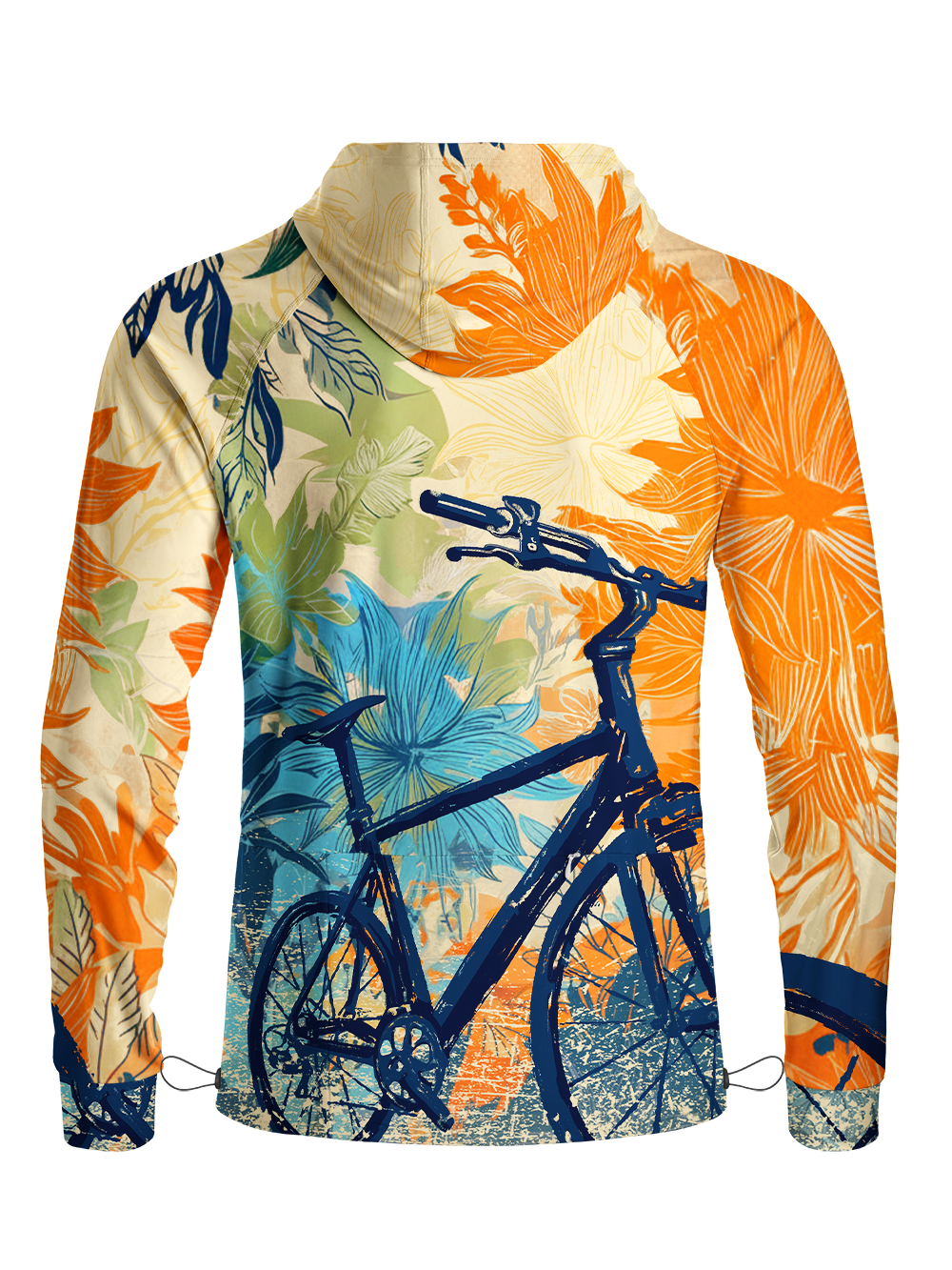 Orionride Cycling Stamps Long Sleeve Cycling Hoodie Shirt