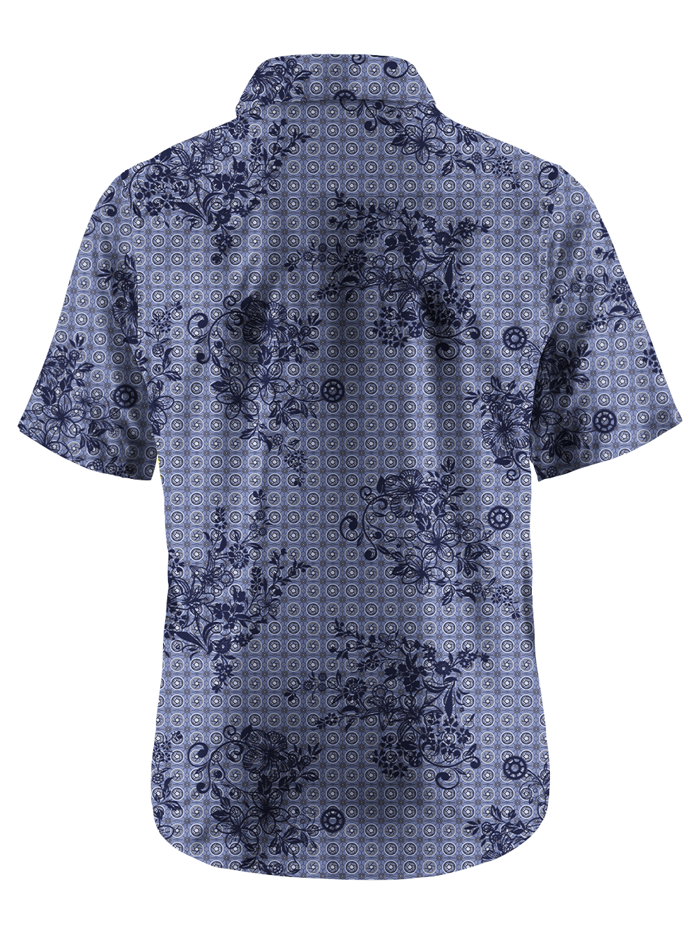 Orionride Hibiscus Secret Zipper Pockets Ultra Lightweight Short Sleeves Gravel Shirt