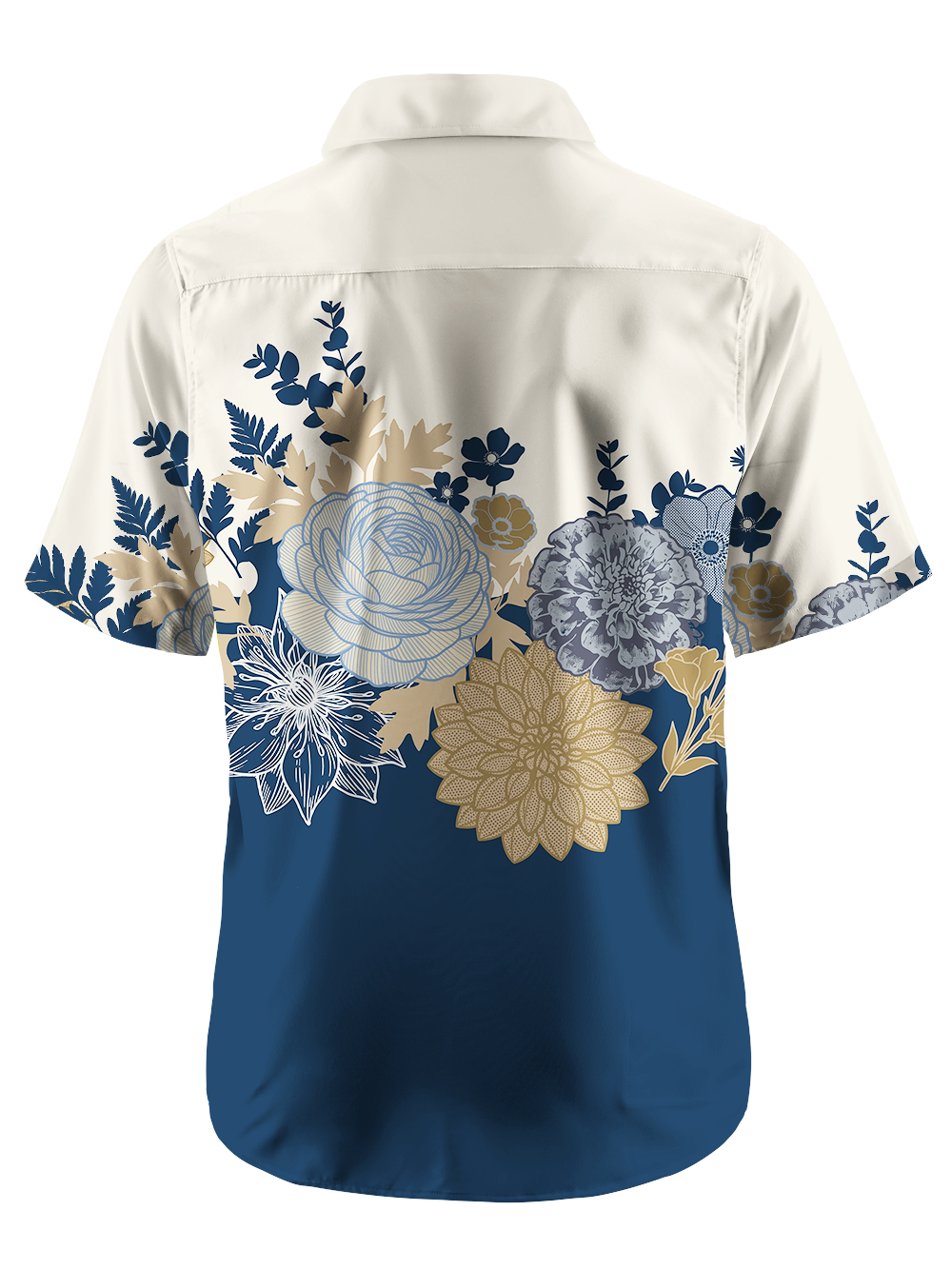 Orionride Grey Hydrangea Zipper Pockets Ultra Lightweight Short Sleeves Gravel Shirt