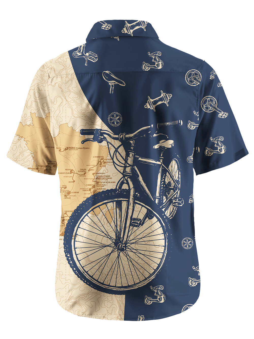Orionride Crossing The Map Zipper Pockets Ultra Lightweight Short Sleeves Gravel Shirt