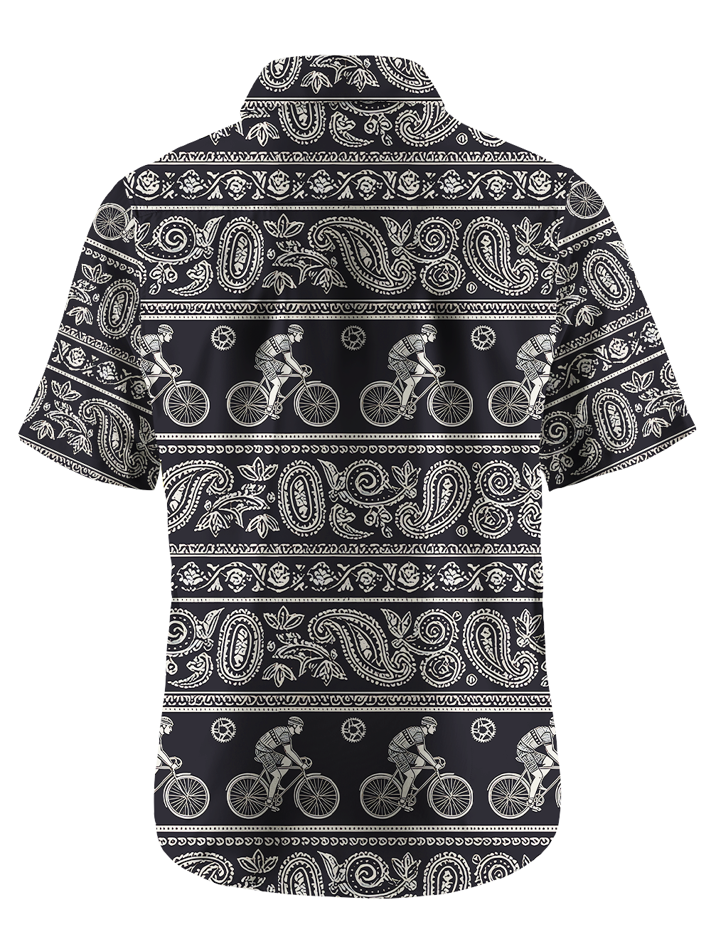 Orionride The World Of Cashew Flowers Zipper Pockets Ultra Lightweight Short Sleeves Gravel Shirt