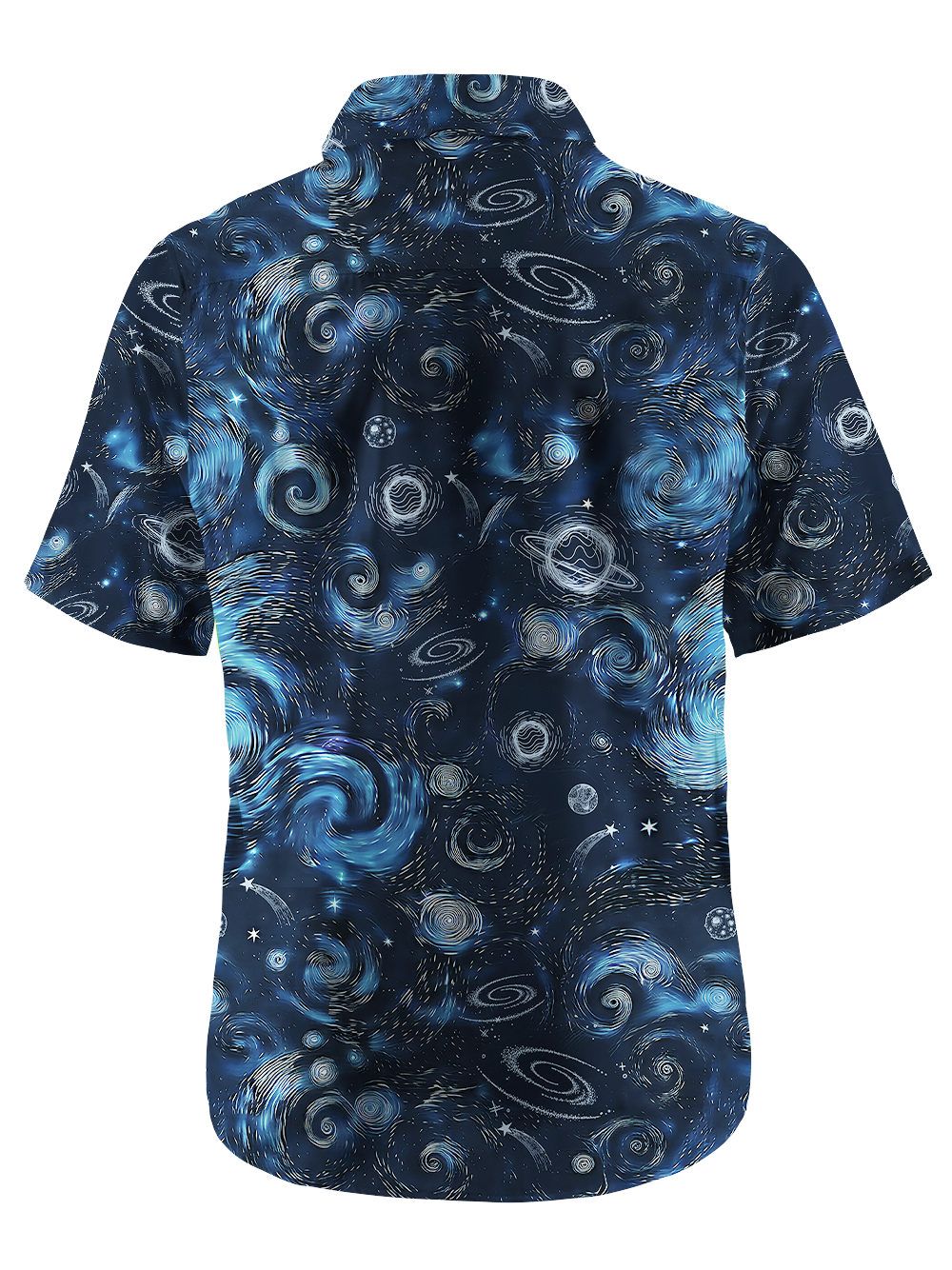 Orionride Vast Starry Sky Zipper Pockets Ultra Lightweight Short Sleeves Gravel Shirt