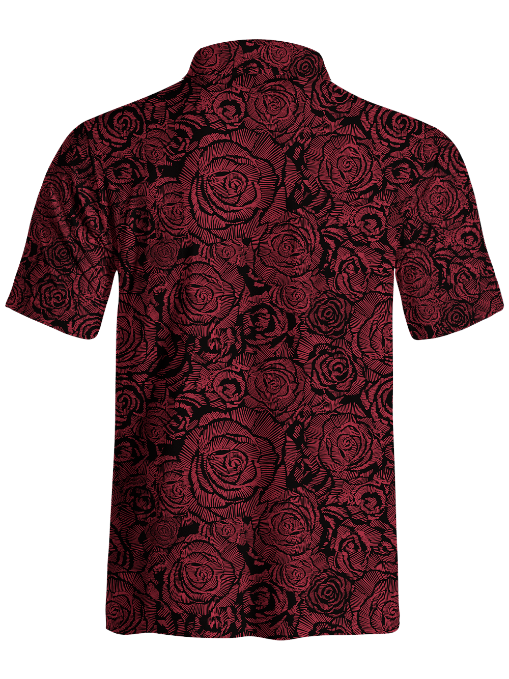Orionride Rose Outline Men's Polo Shirt