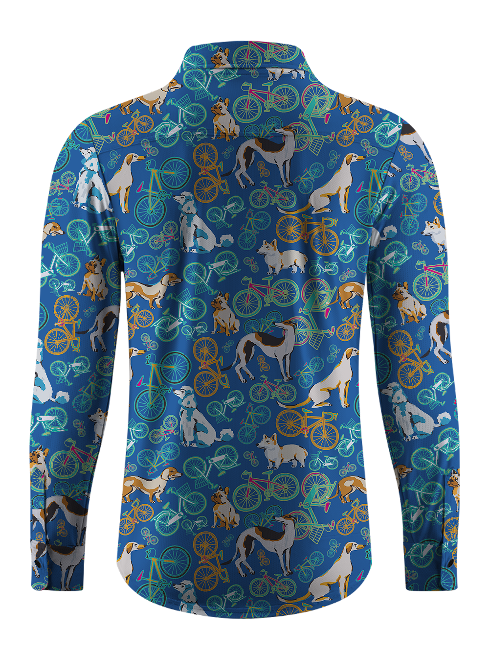 Orionride Pup Ride Men's Stretchy Breathable Long Sleeve Gravel Shirt