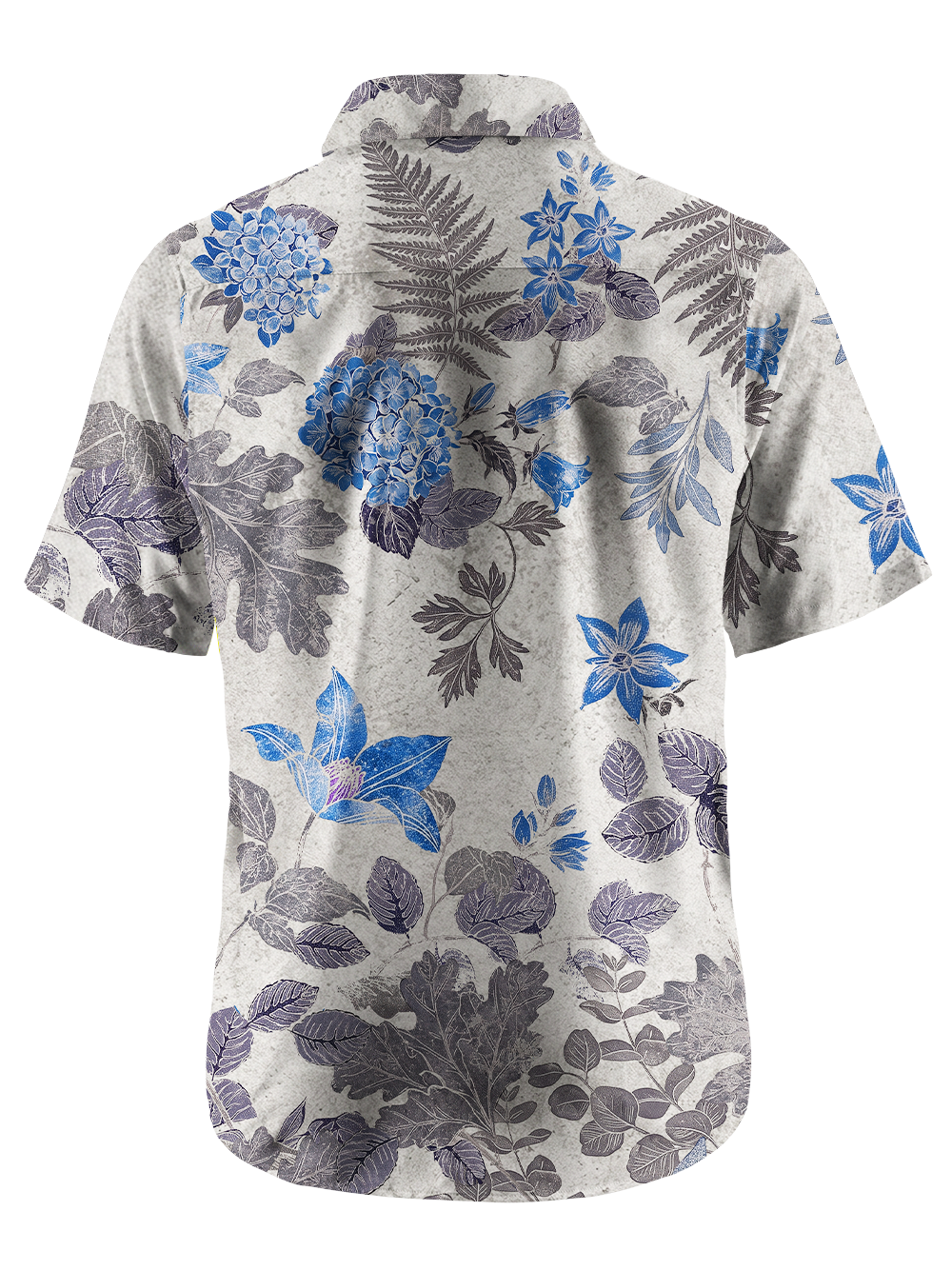 Orionride Cool-toned Plants Zipper Pockets Ultra Lightweight Short Sleeves Gravel Shirt