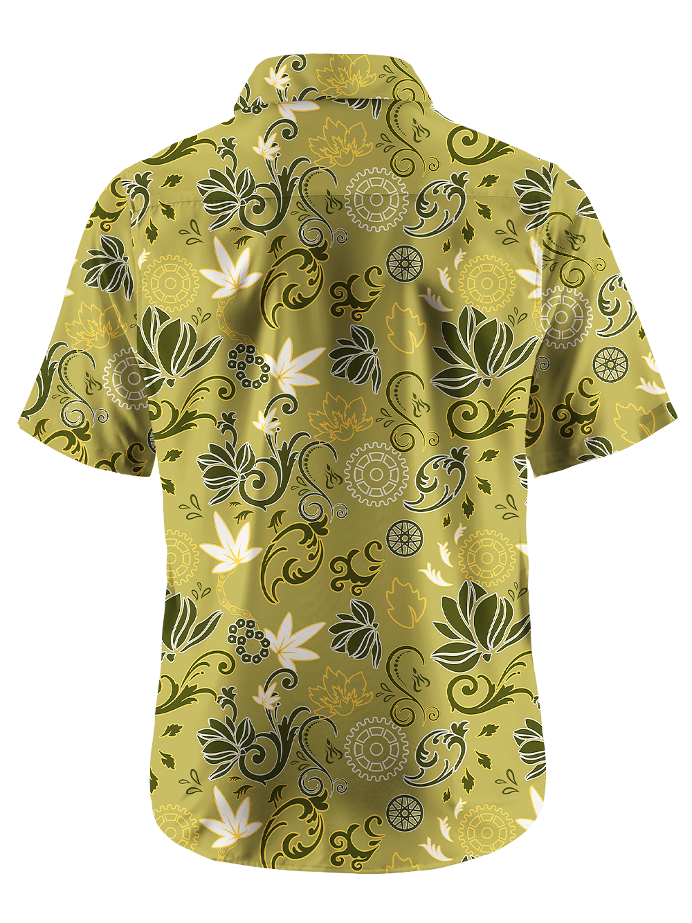 Orionride Leaves Fall Zipper Pockets Ultra Lightweight Short Sleeves Gravel Shirt