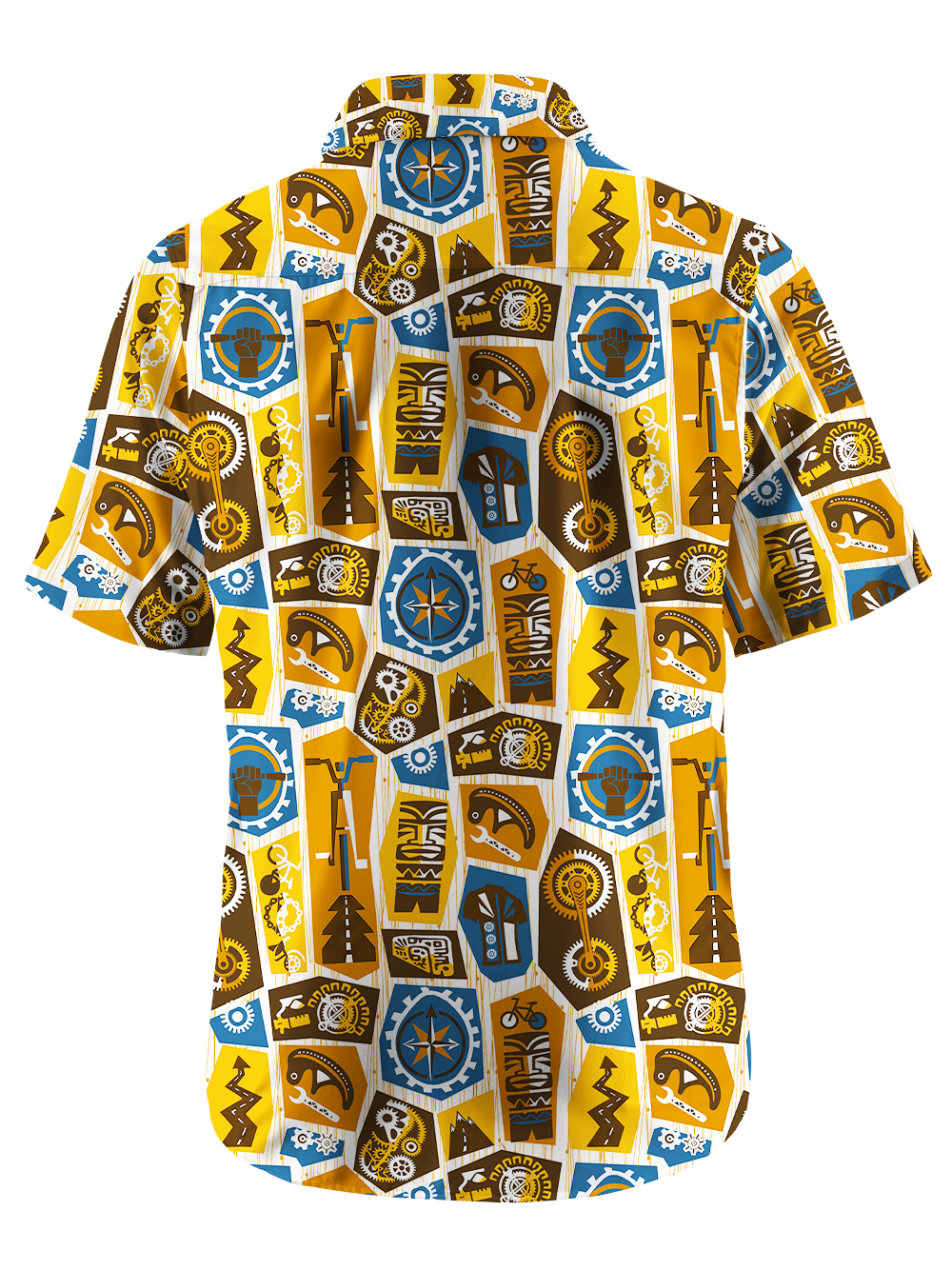Orionride Primitive Wisdom Zipper Pockets Ultra Lightweight Short Sleeves Gravel Shirt