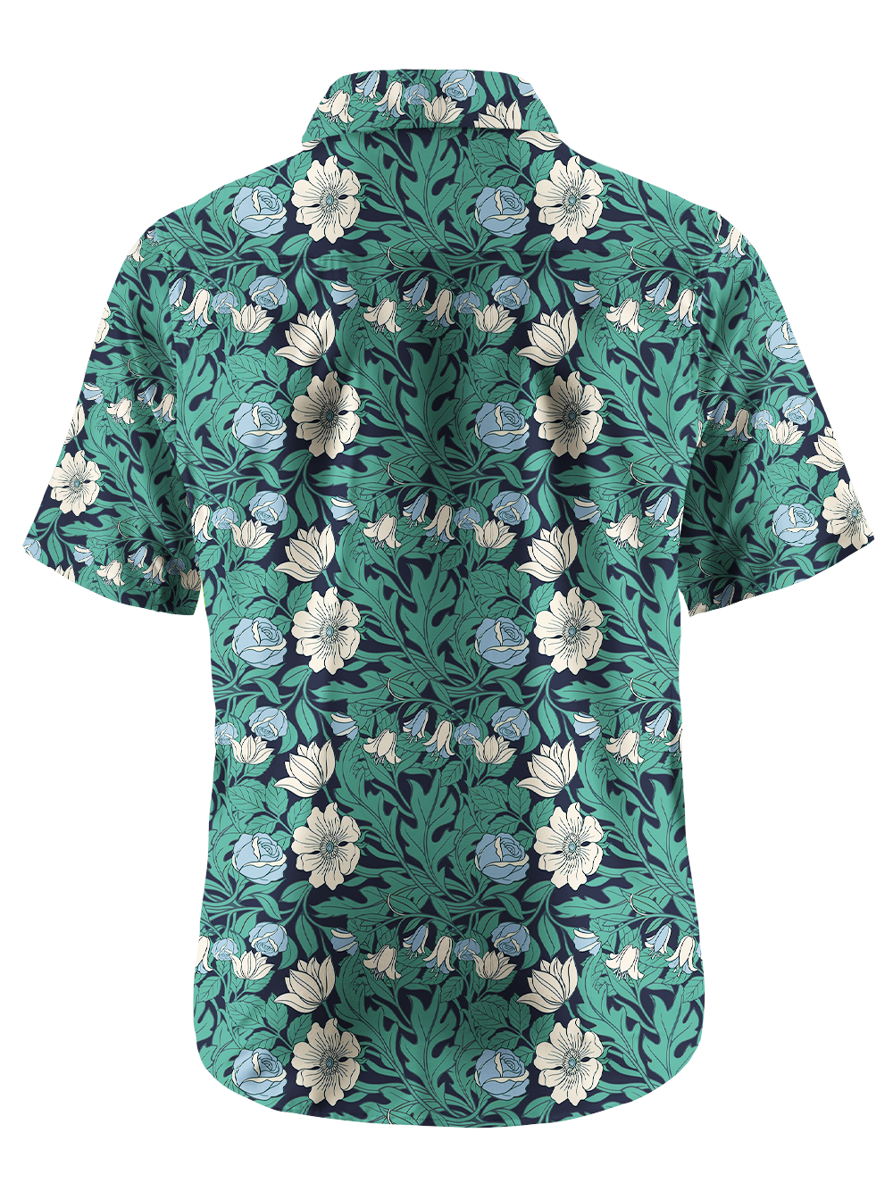 Orionride Numerous Bellflowers Zipper Pockets Ultra Lightweight Short Sleeves Gravel Shirt
