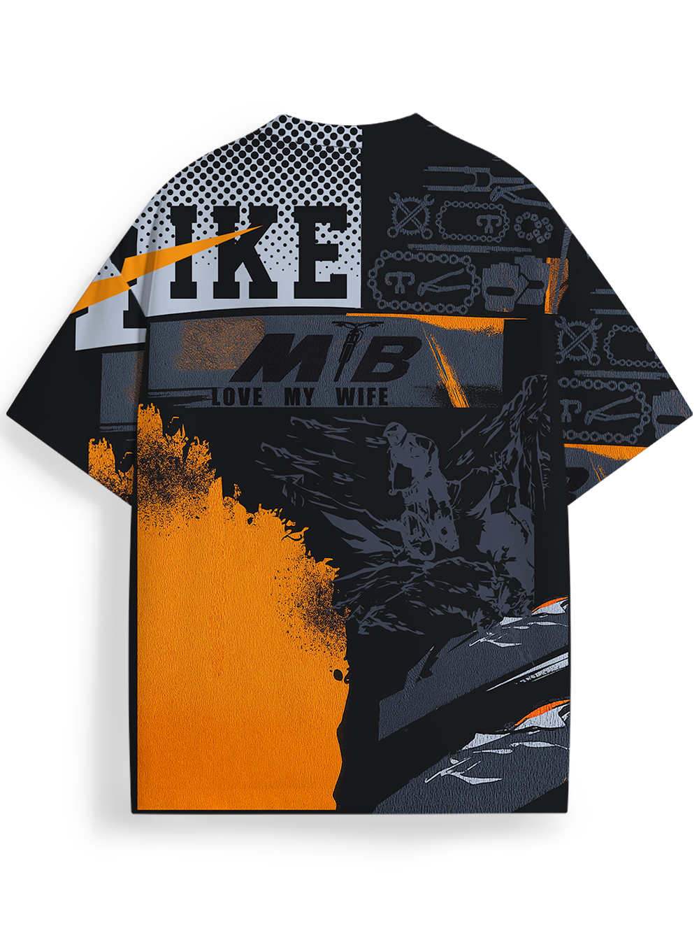 Orionride Determination To Ride Oversized All-Over Print T-Shirt