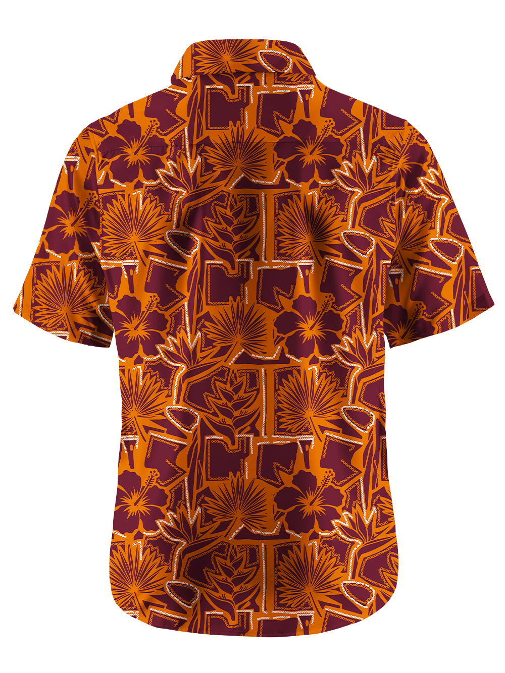 Orionride Geometry Hawaii Zipper Pockets Ultra Lightweight Short Sleeves Gravel Shirt