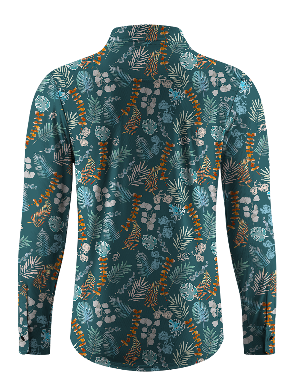 Orionride Hawaiian Monstera Men's Stretchy Breathable Long Sleeve Gravel Shirt