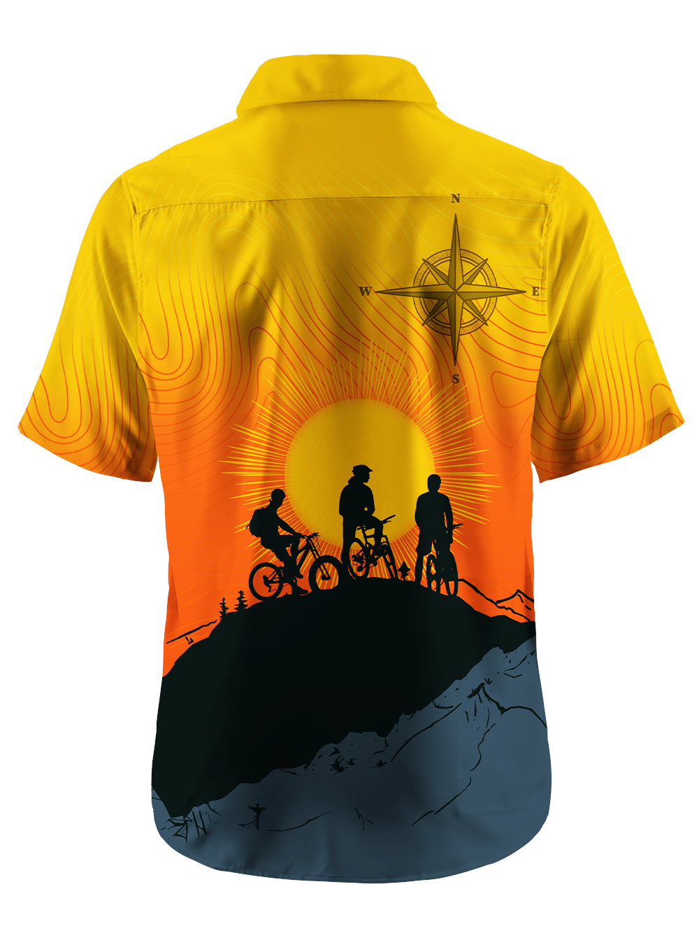 Orionride Sunrise Adventure Zipper Pockets Ultra Lightweight Short Sleeves Gravel Shirt